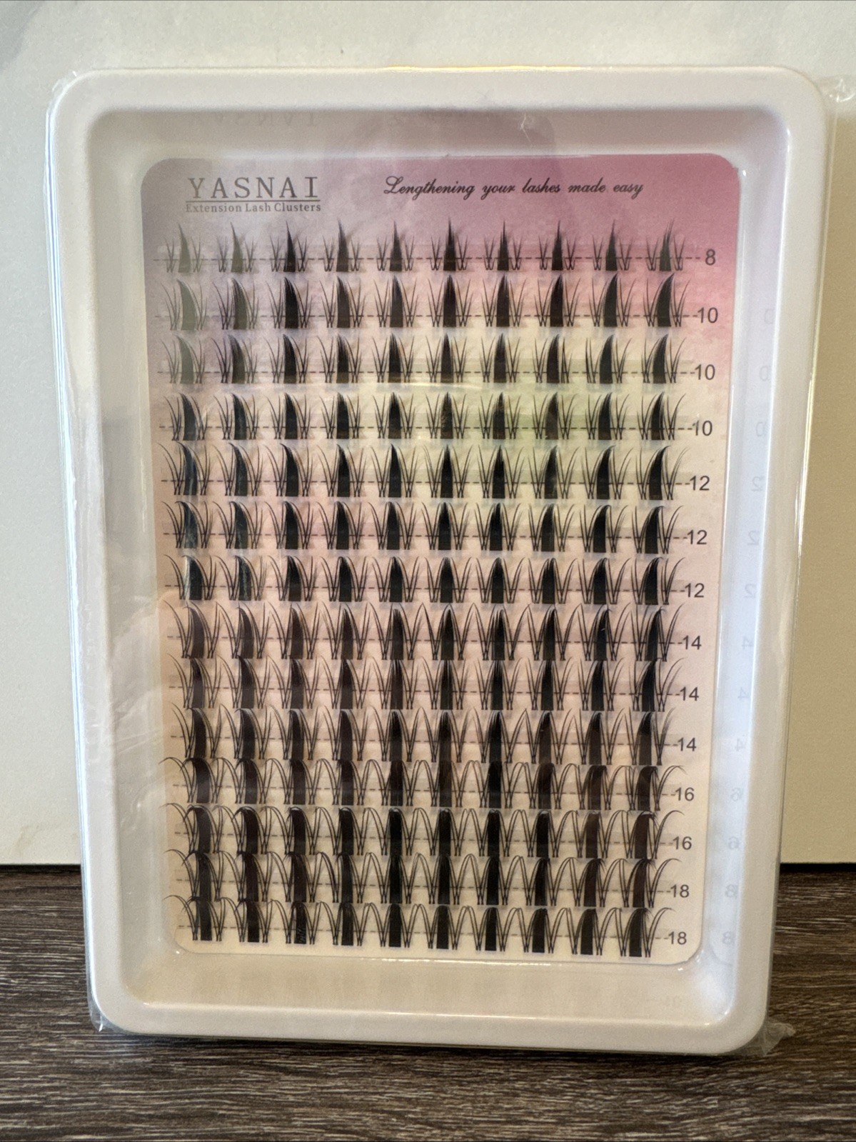 Yasnai Extension Lash Clusters Kit Fairy Eyelash Clusters 8-18mm Clear Lash Band