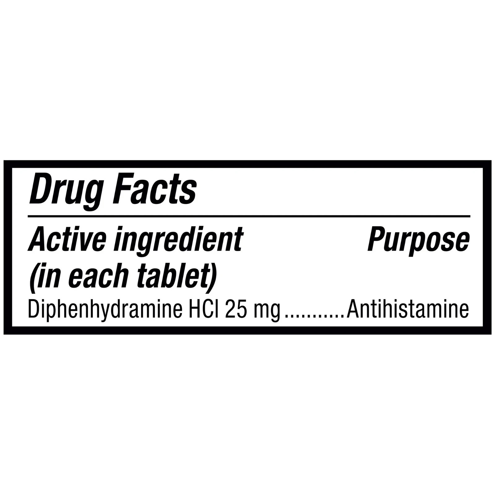 New Equate Allergy Relief Tablets with Diphenhydramine Hcl 25mg, 365 Count