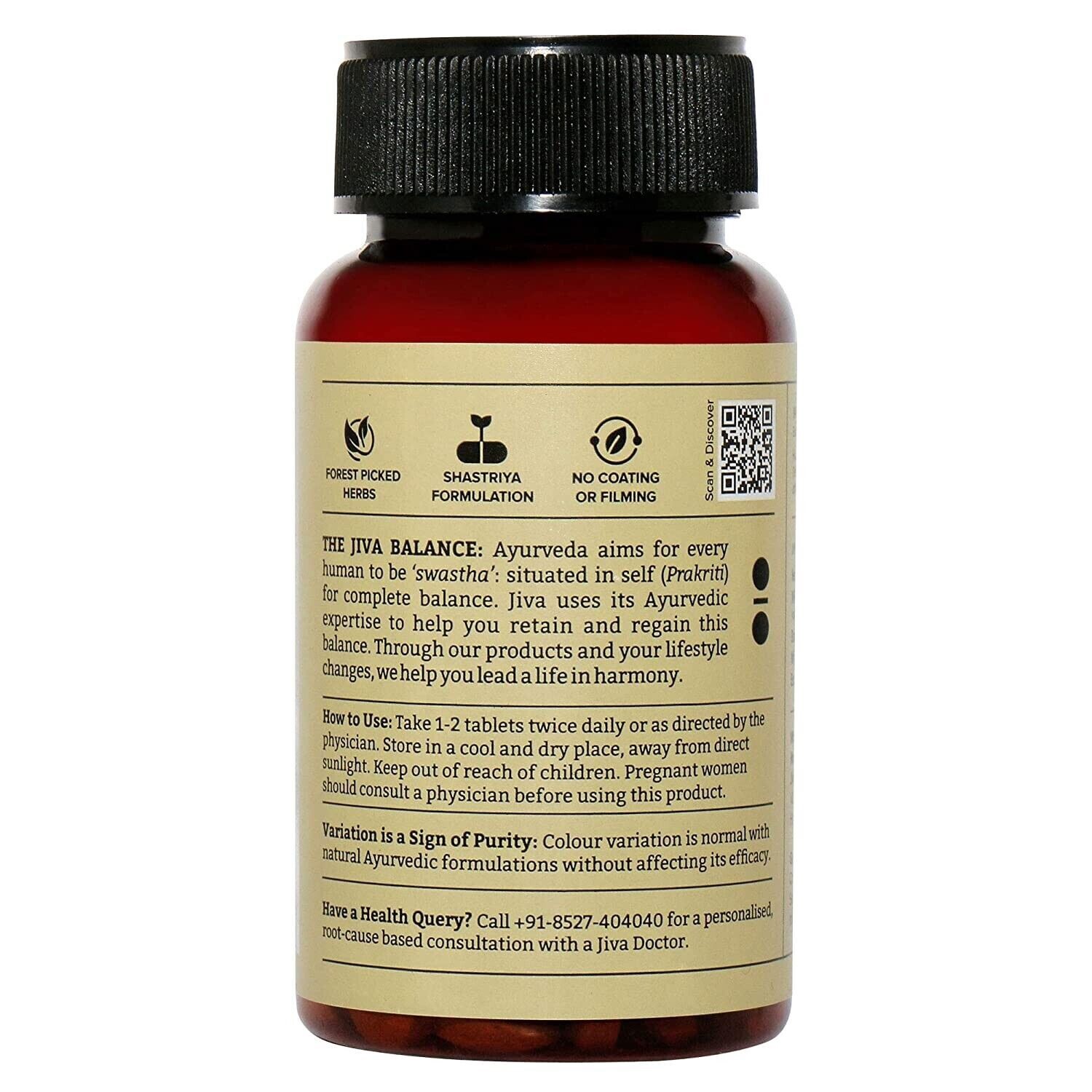 3 x Jiva Ayurveda Triphala Tablets (120tab), Promotes Gut Health & Digestion