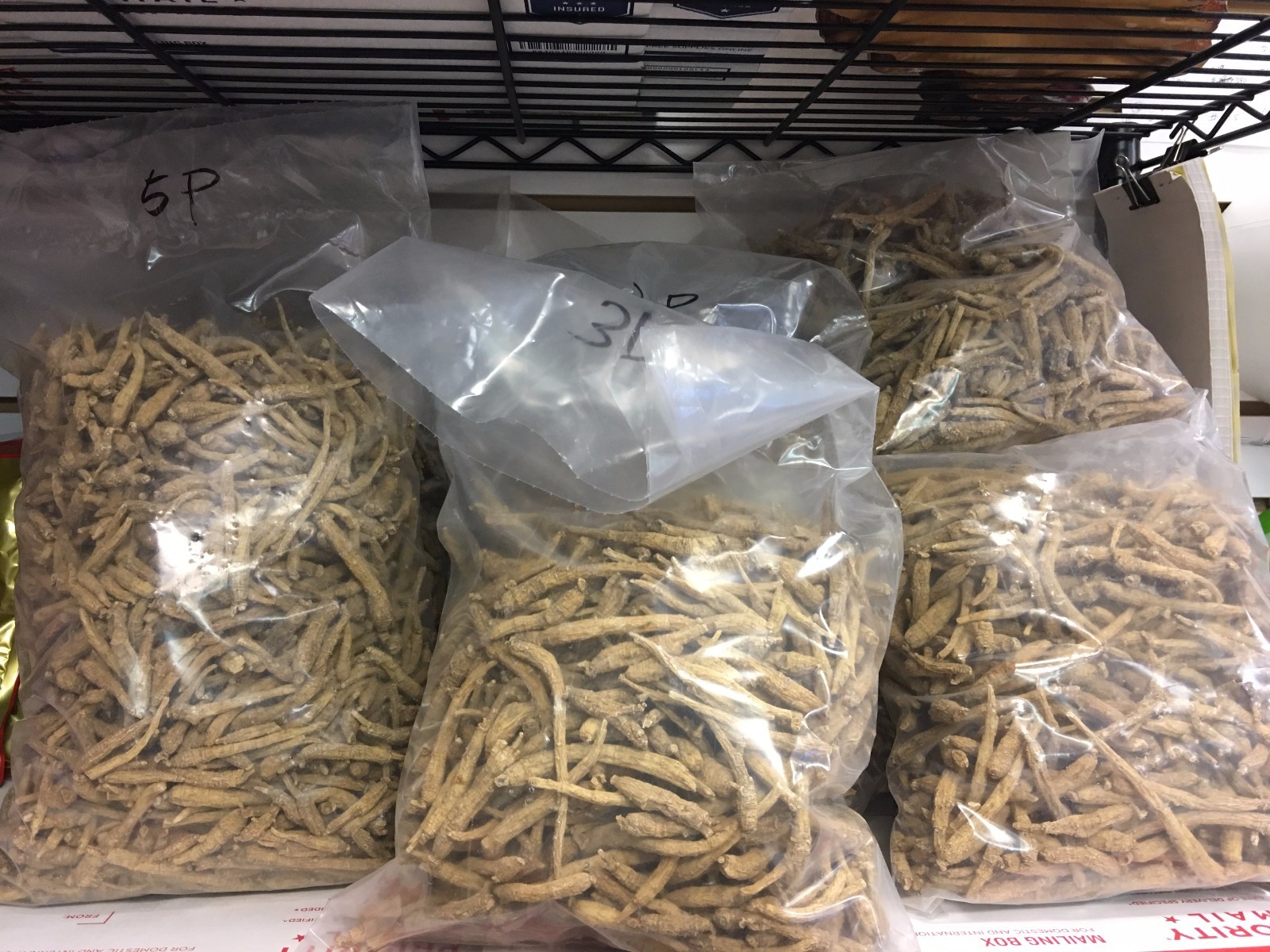 3LBs-5LBs Wholesale 100% American Wisconsin Long Ginseng 美国威州正品小统参/花旗参/西洋参
