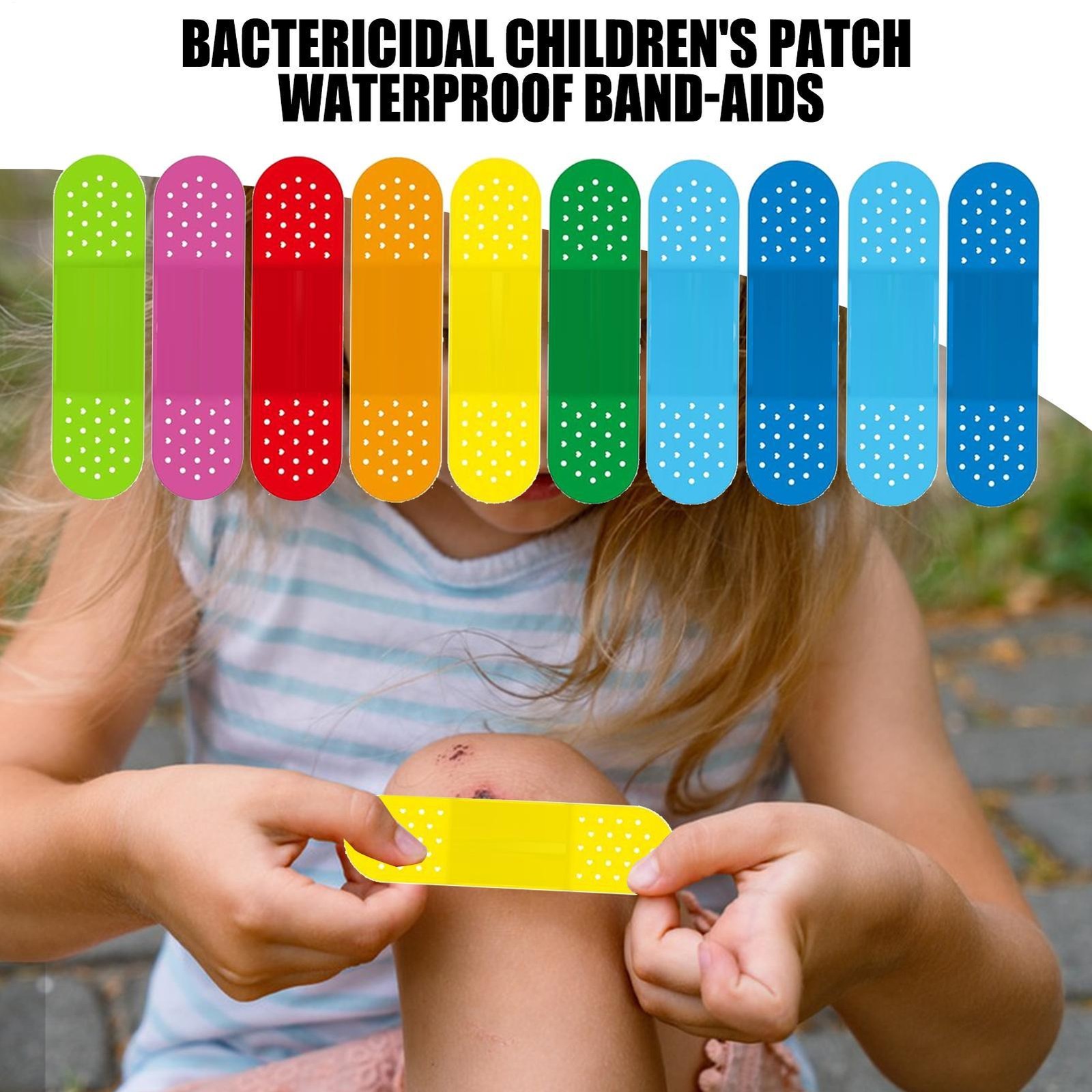Colorful Kids Bandages Waterproof Bandage Strips Patch 10 Count Wound Care