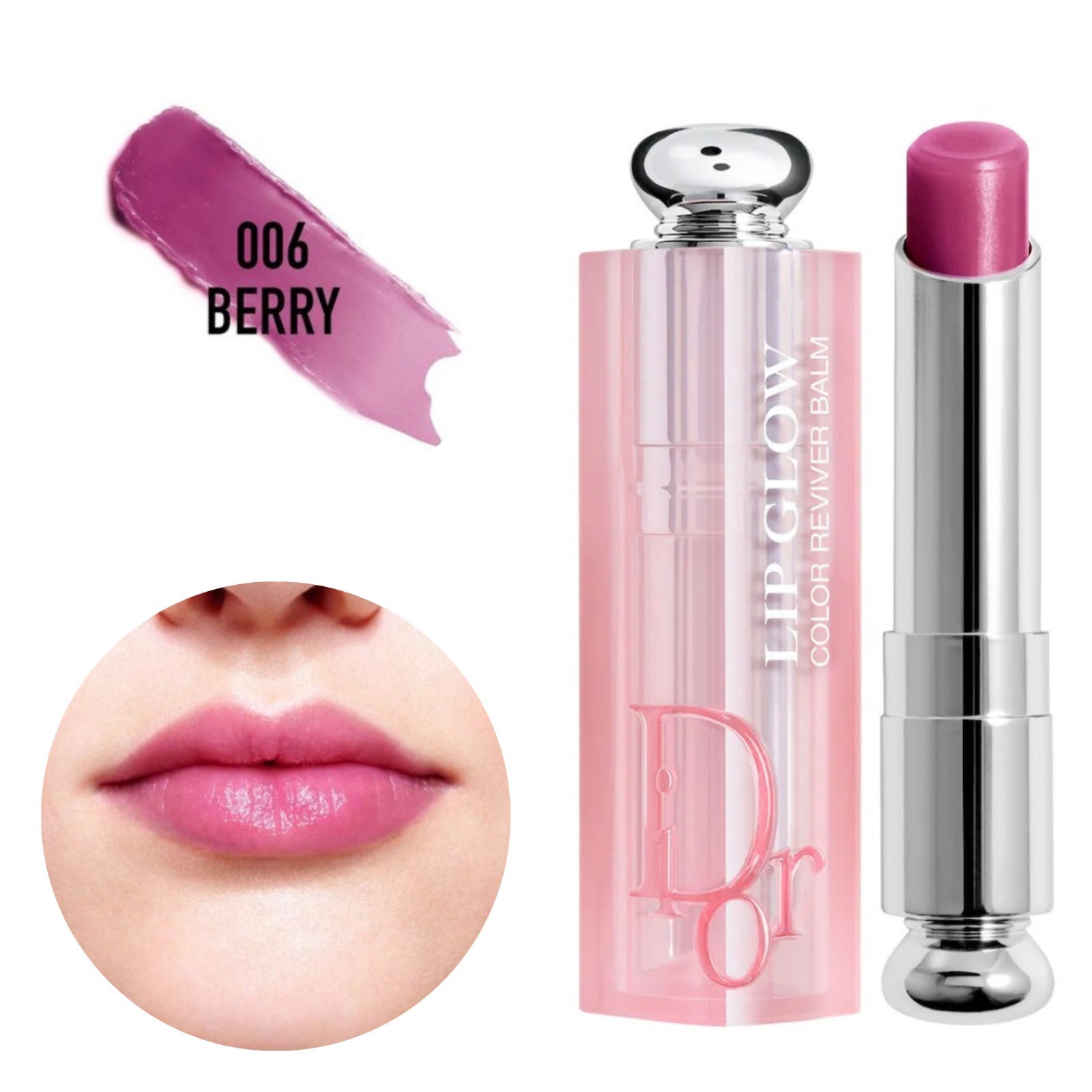 Christian Dior Addict Lip REVIVER DUO GLOW BERRY Pink Gloss Balm 006 New! US
