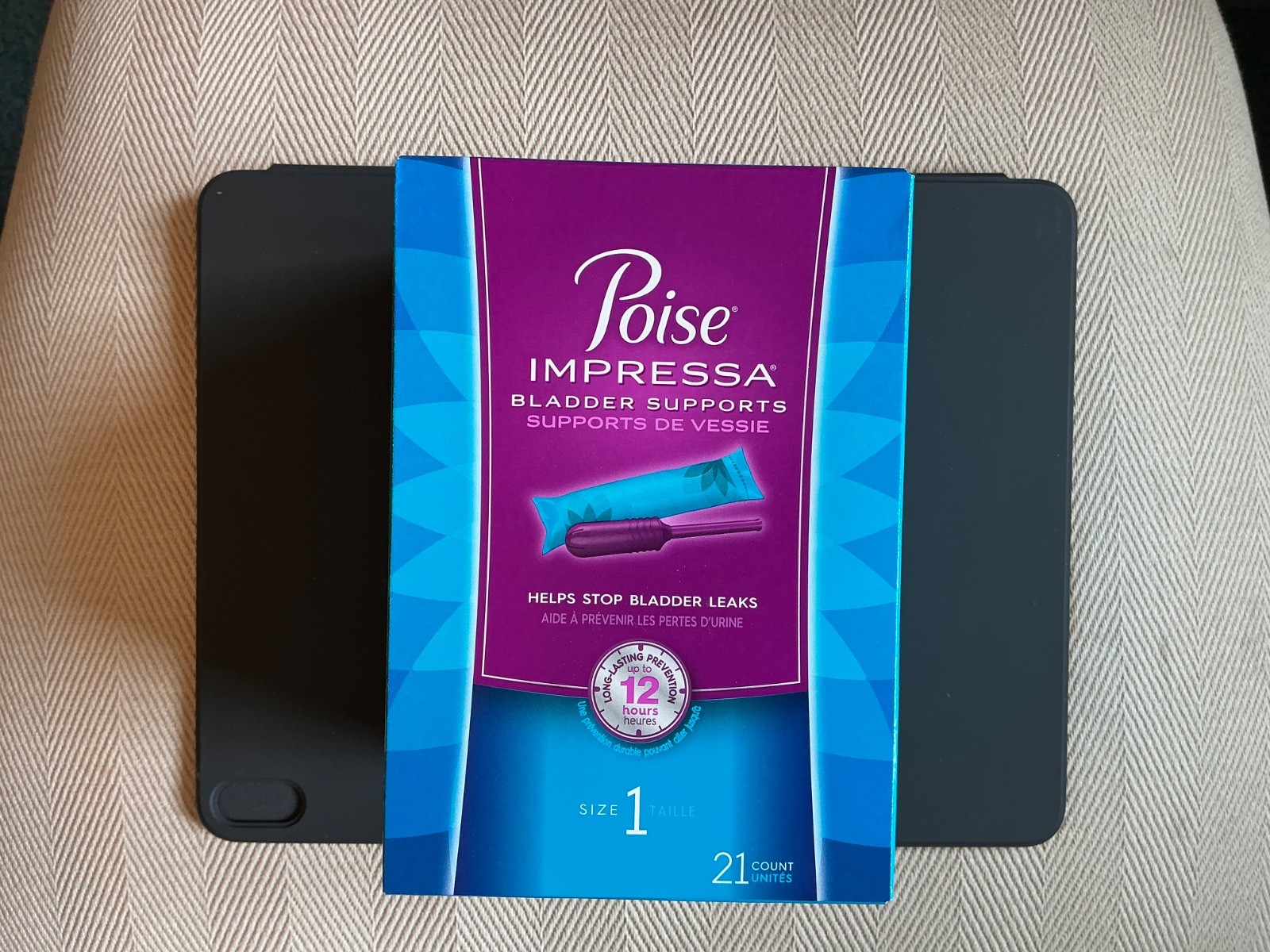 Poise Impressa Incontinence Bladder Supports, Size 1 – 21 Count. Use by 11/1/28