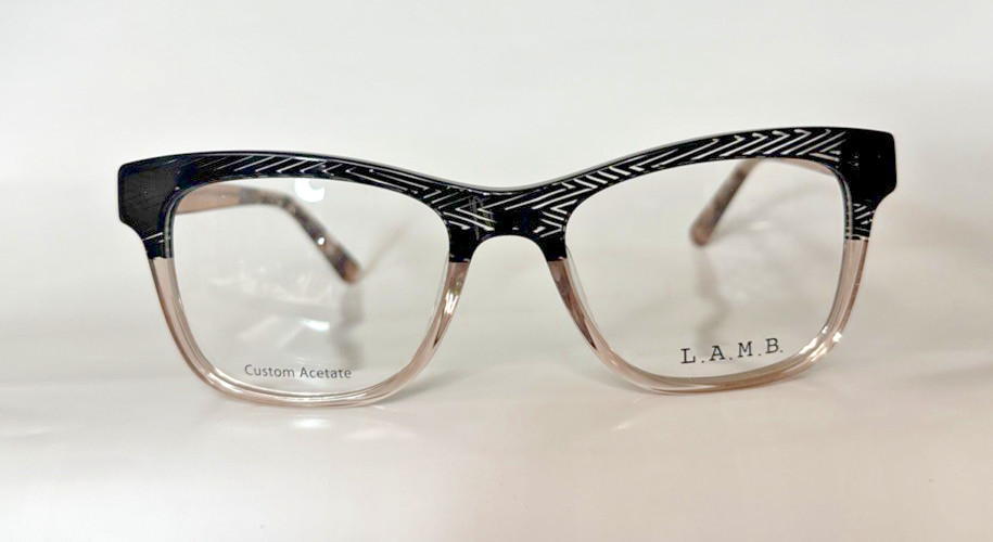 LAMB -LAUF070- BLACK/BLUSH- Designer Women’s Eyeglasses Frame 53-19-140 mm