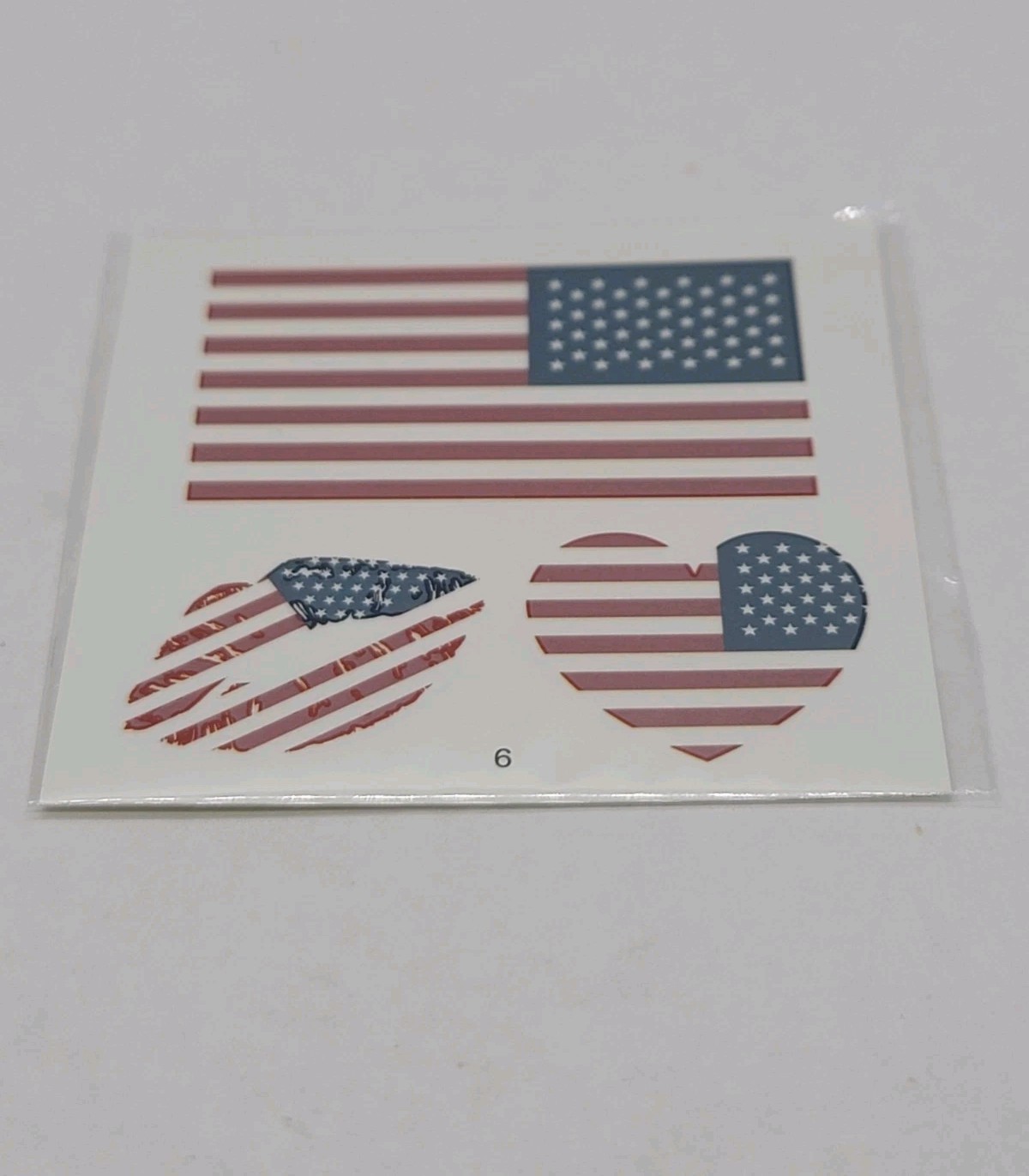4 Packs USA Flag Temporary Tattoos (12 PCS) – American Flag Heart Lips Patriotic