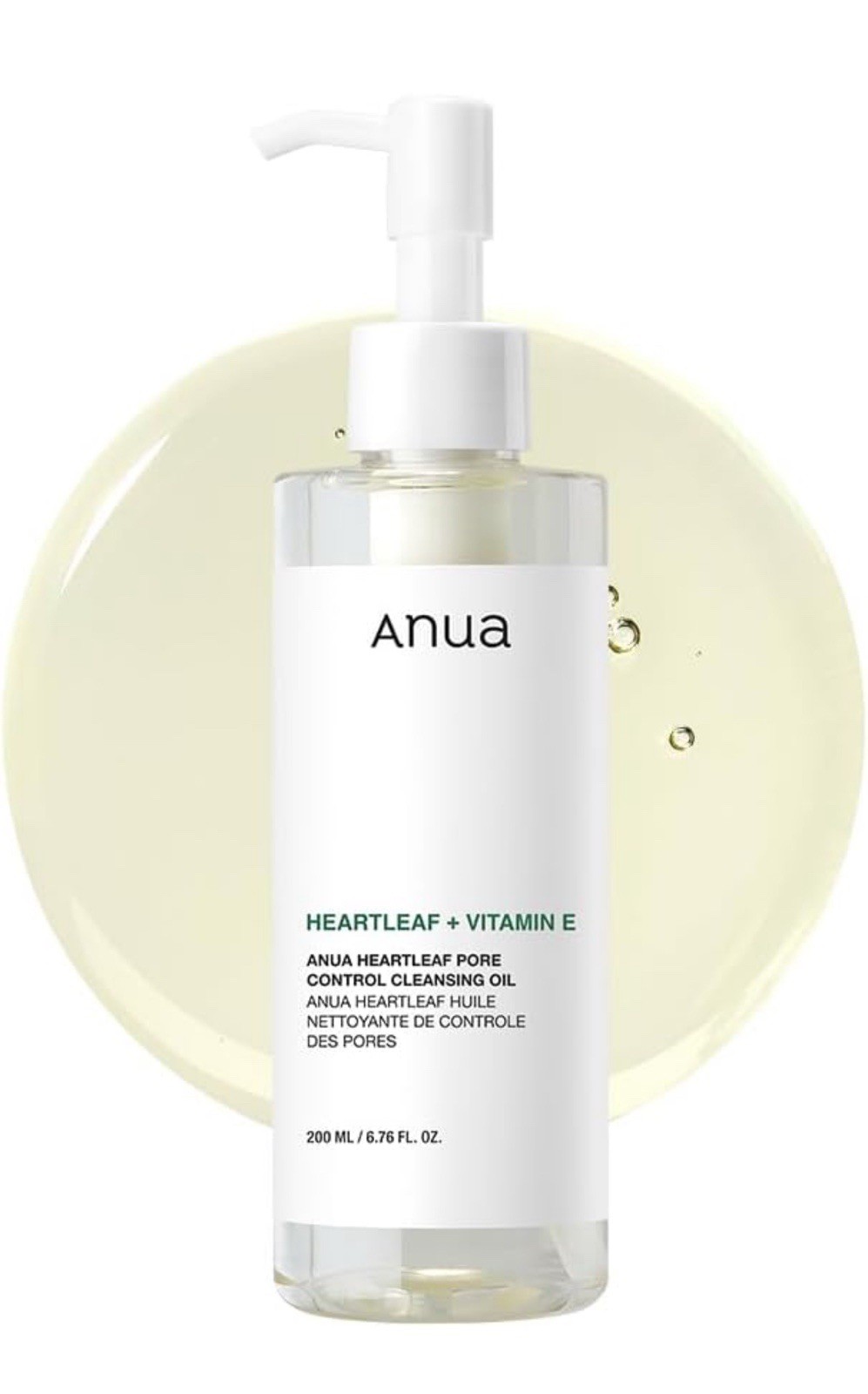 Anua Heartleaf Pore Control Cleansing Oil, for Face 6.76 fl oz Exp : 2027