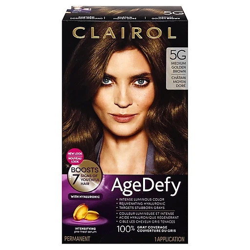 Clairol Age Defy Innovative Permanent Hair Color #5G MEDIUM GOLDEN BROWN