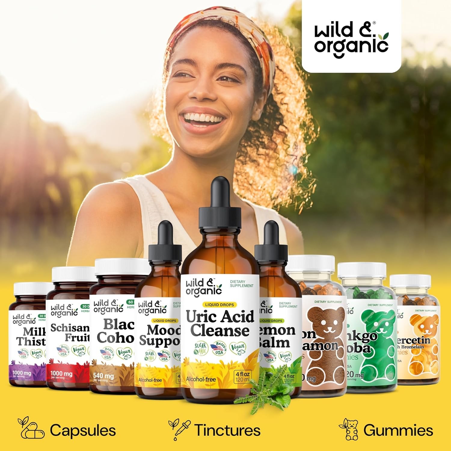 Wild Organic Uric Acid Cleanse Tart Cherry Turmeric Celery Liquid Drops