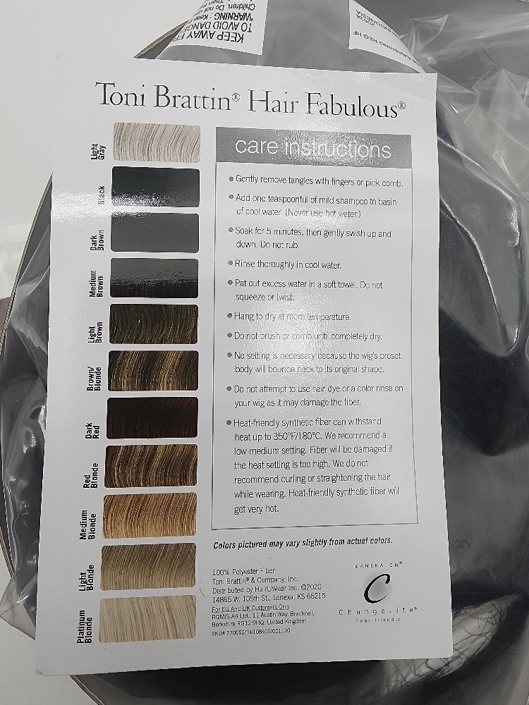 Toni Brattin Ravishing Wig BLACK- Long Light Wave SEE PHOTOS FOR DETAIL