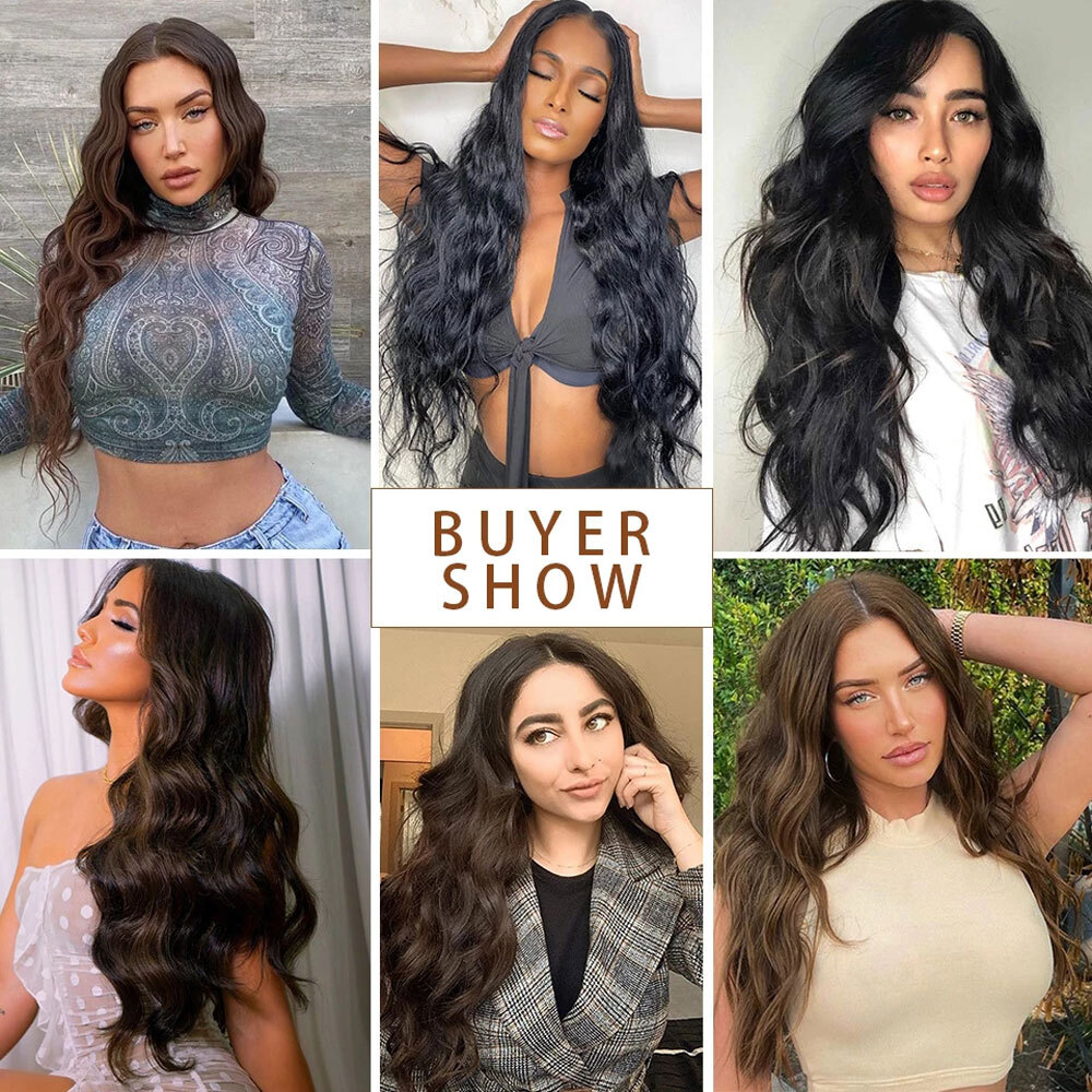 Thick 17-30″ Long Curly One Piece Full Head Clip In Hair Extension Real As Human