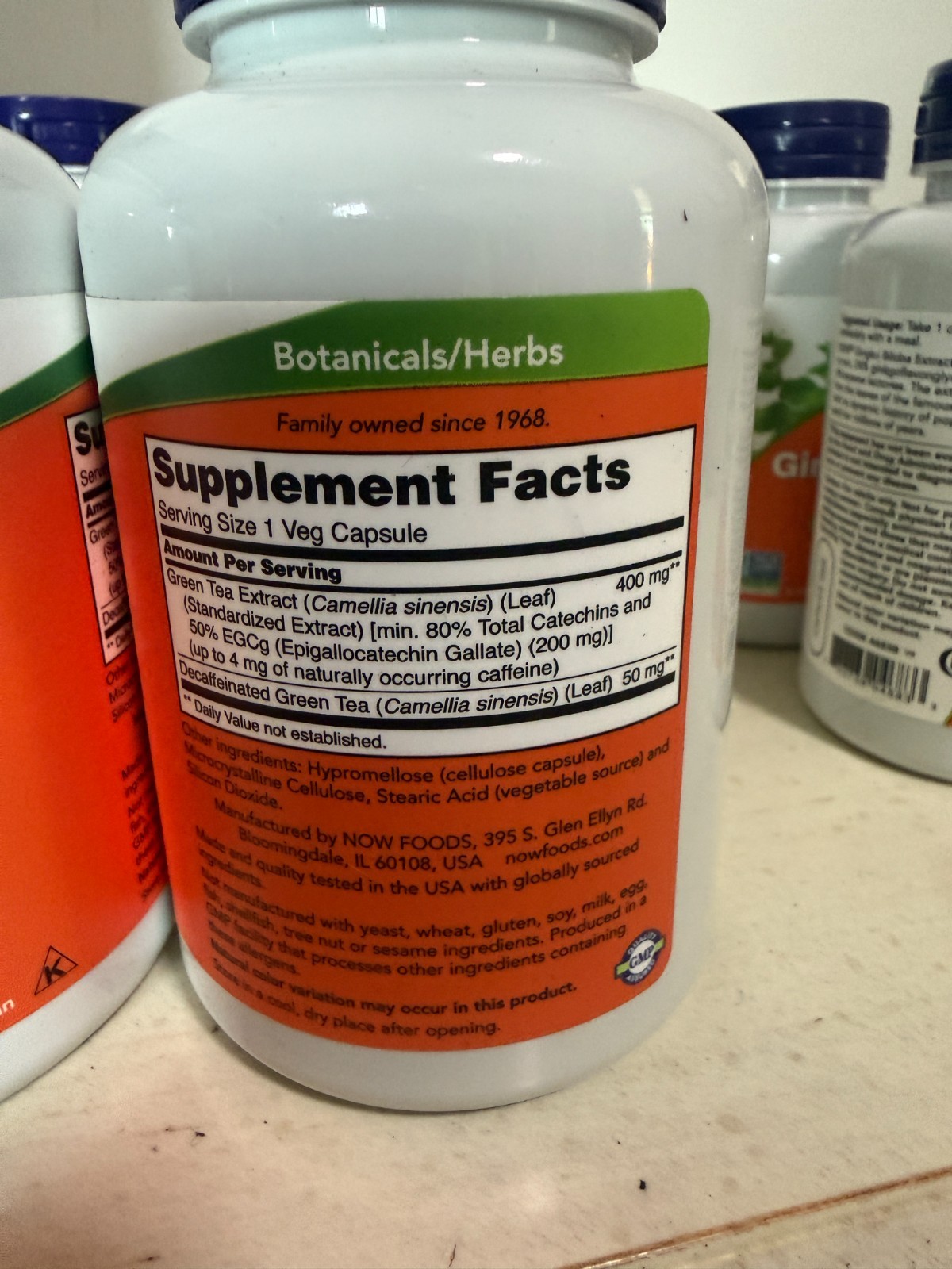 3-Pack NOW EGCg Green Tea Extract 400mg Free Radical Scavenger 180 Veg Caps 9/28