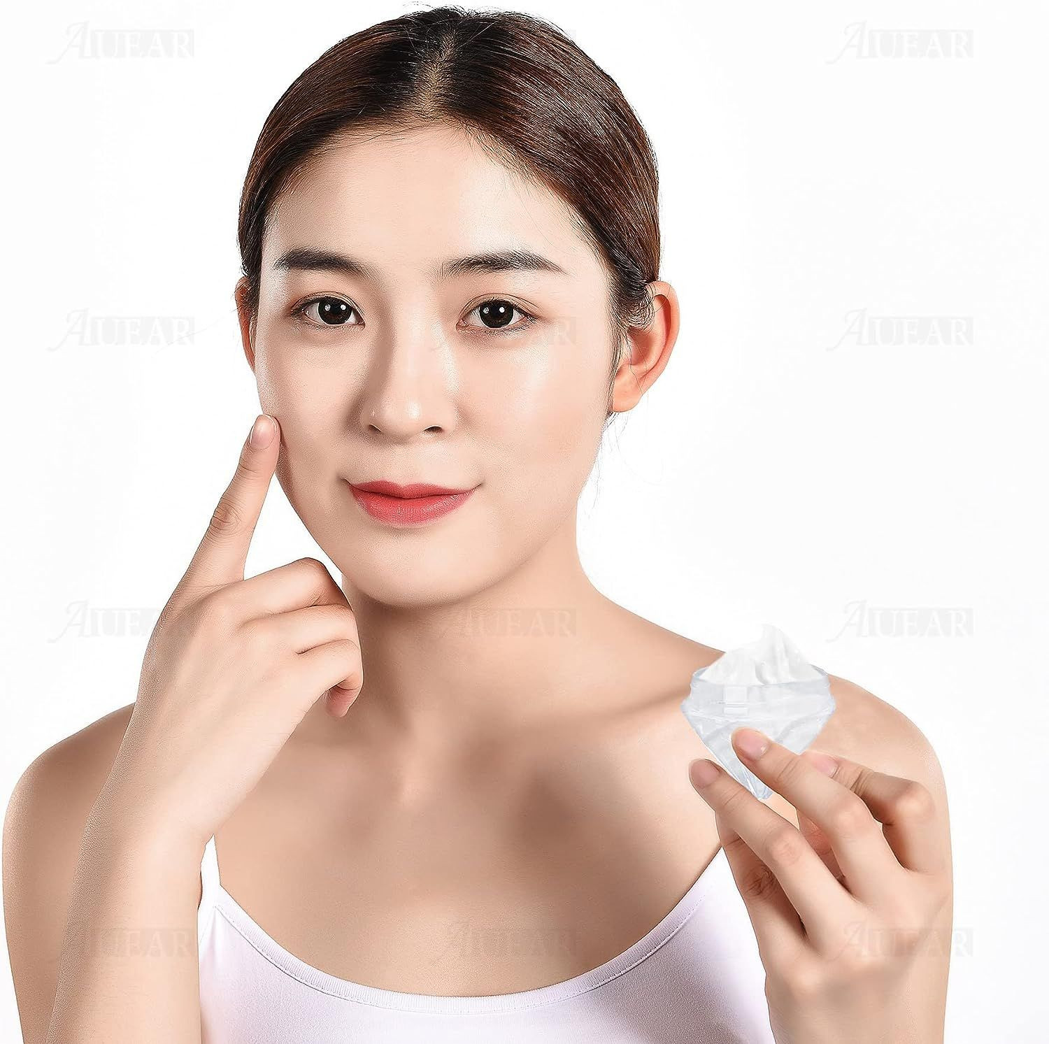 AUEAR, 50 Pack Diamond Shaped Clear Jars 5 Gram Empty 50 Pack,