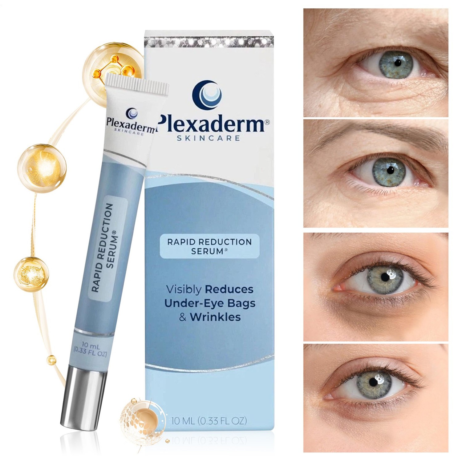 1-3X Plexaderm Rapid Reduction Eye Serum Visibly Reduces Under-Eye Bags&Wrinkles