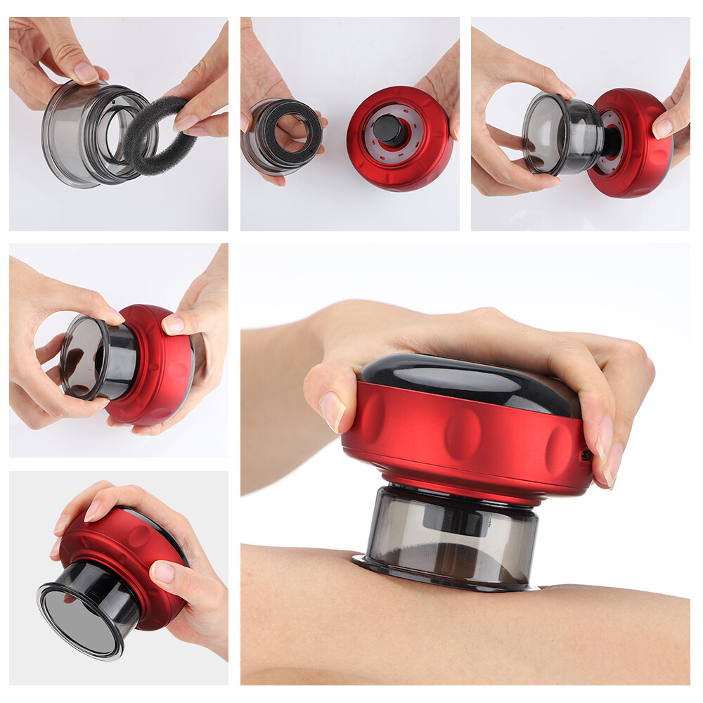 Electric Cupping Therapy Set with Red Light Smart Cupping Gua Sha Massage Device