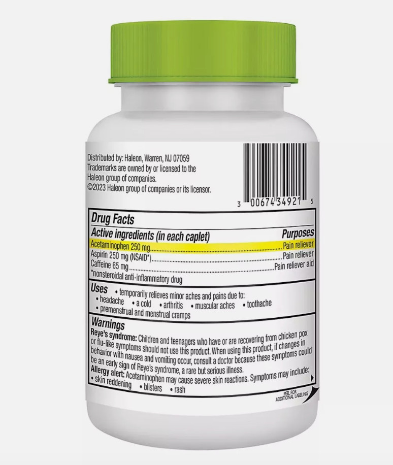 Excedrin Extra Strength Caplets 300 ct Pain Reliever Jumbo Size Box