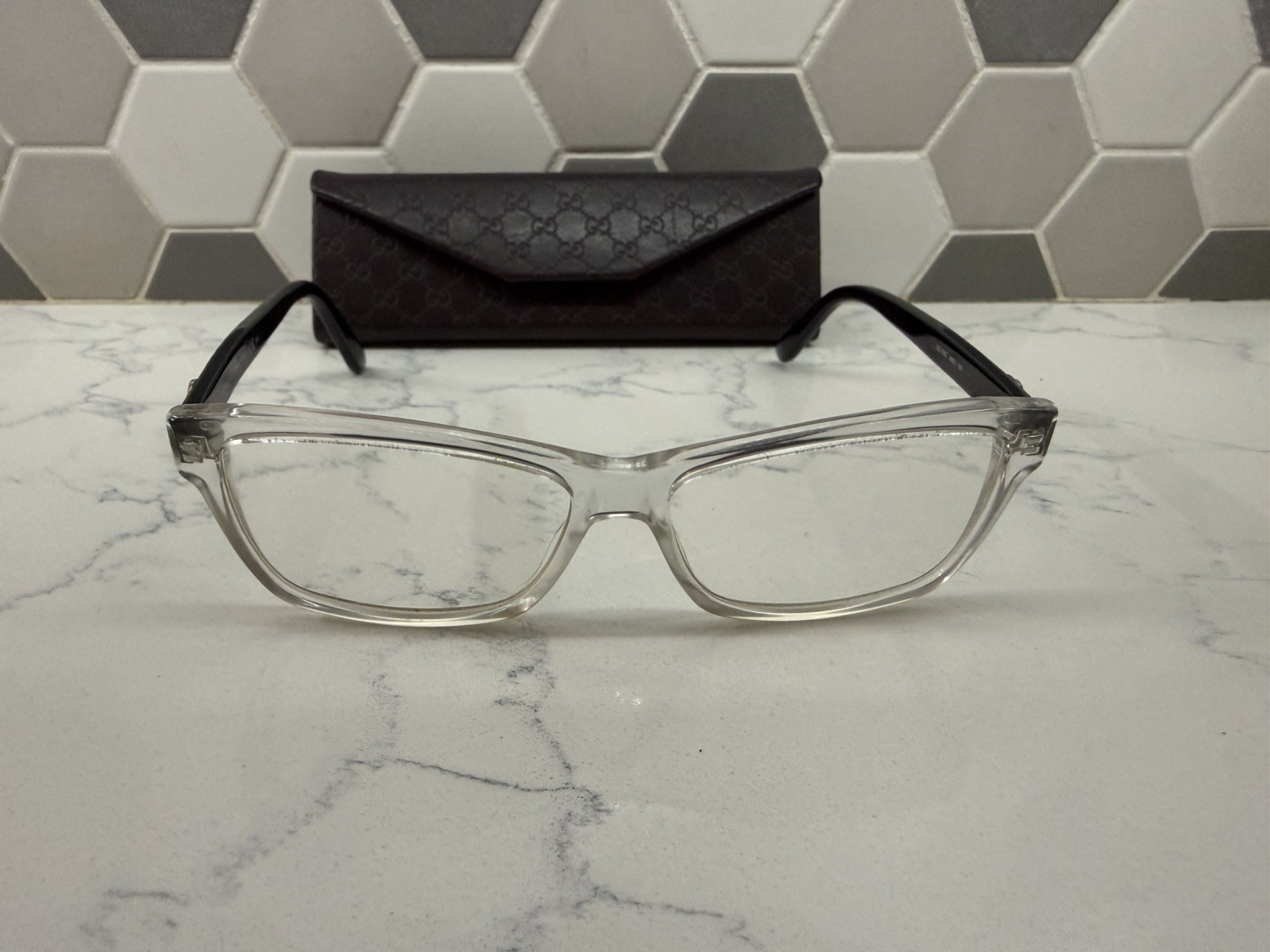 Gucci GG 3562 MNG 140 Clear Frame Eyeglasses With Case