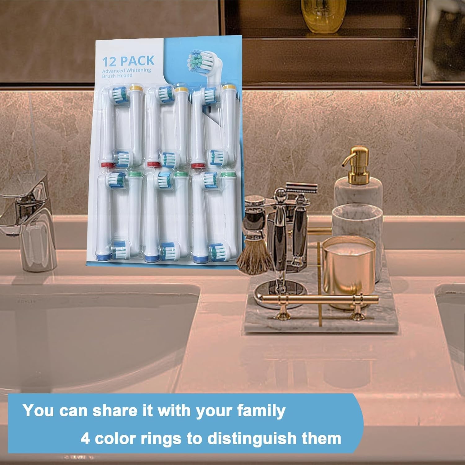 12 Pack Replacement Toothbrush Heads for Oral B Braun,Soft Electric Toothbrush