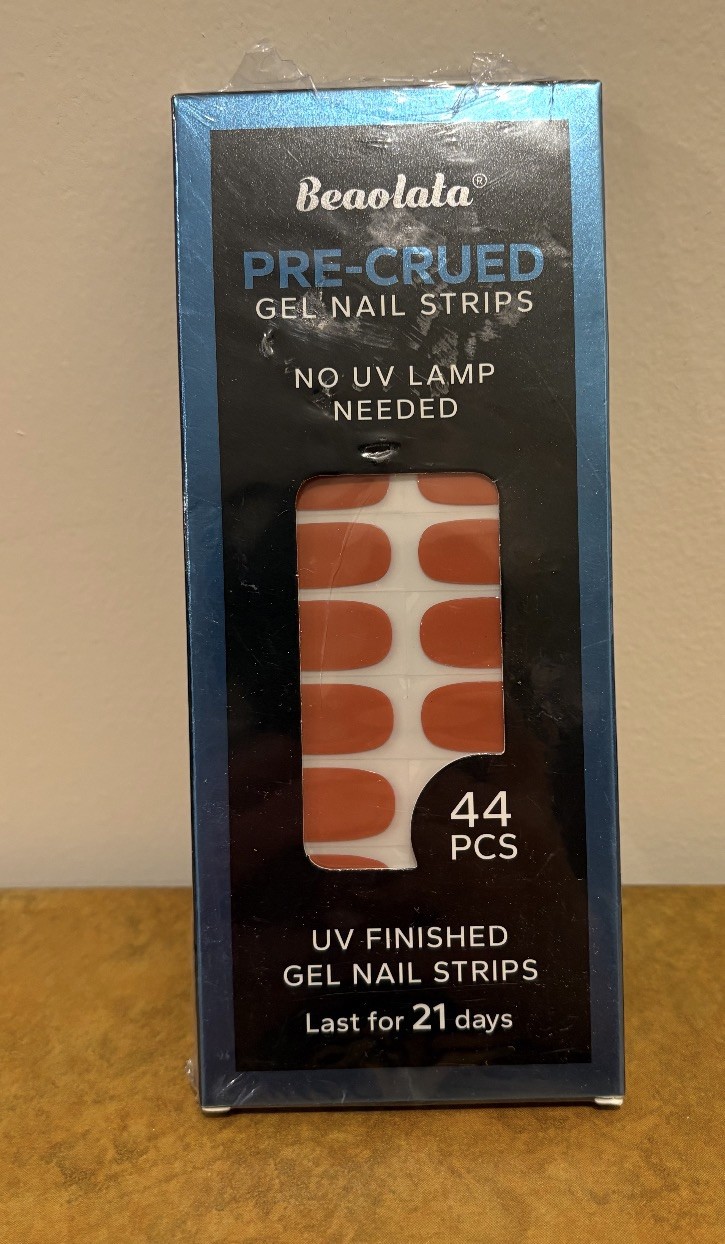 New Beoolata Pre-Cured Gel Nail Strips 44 PCS No UV Lamp Needed Last 21 Days