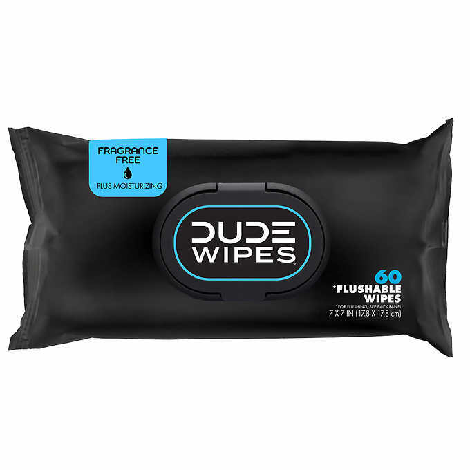 DUDE Wipes Fragrance-Free Moisturizing XL – 480 Flushable Wet Wipes