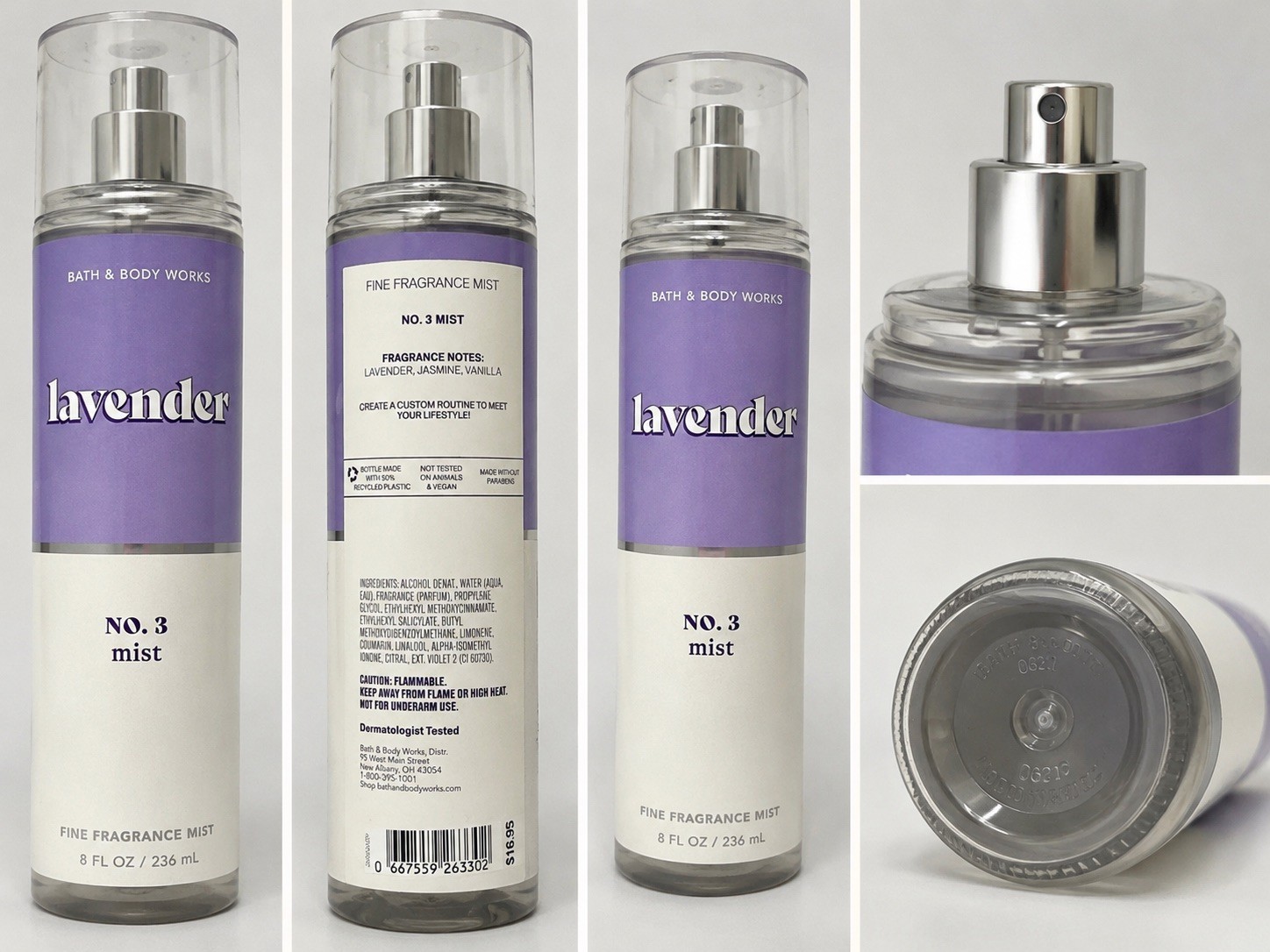 Bath And Body Works LAVENDER NO 3 MIST Fine Fragrance Mist Spray 8 Fl Oz NEW