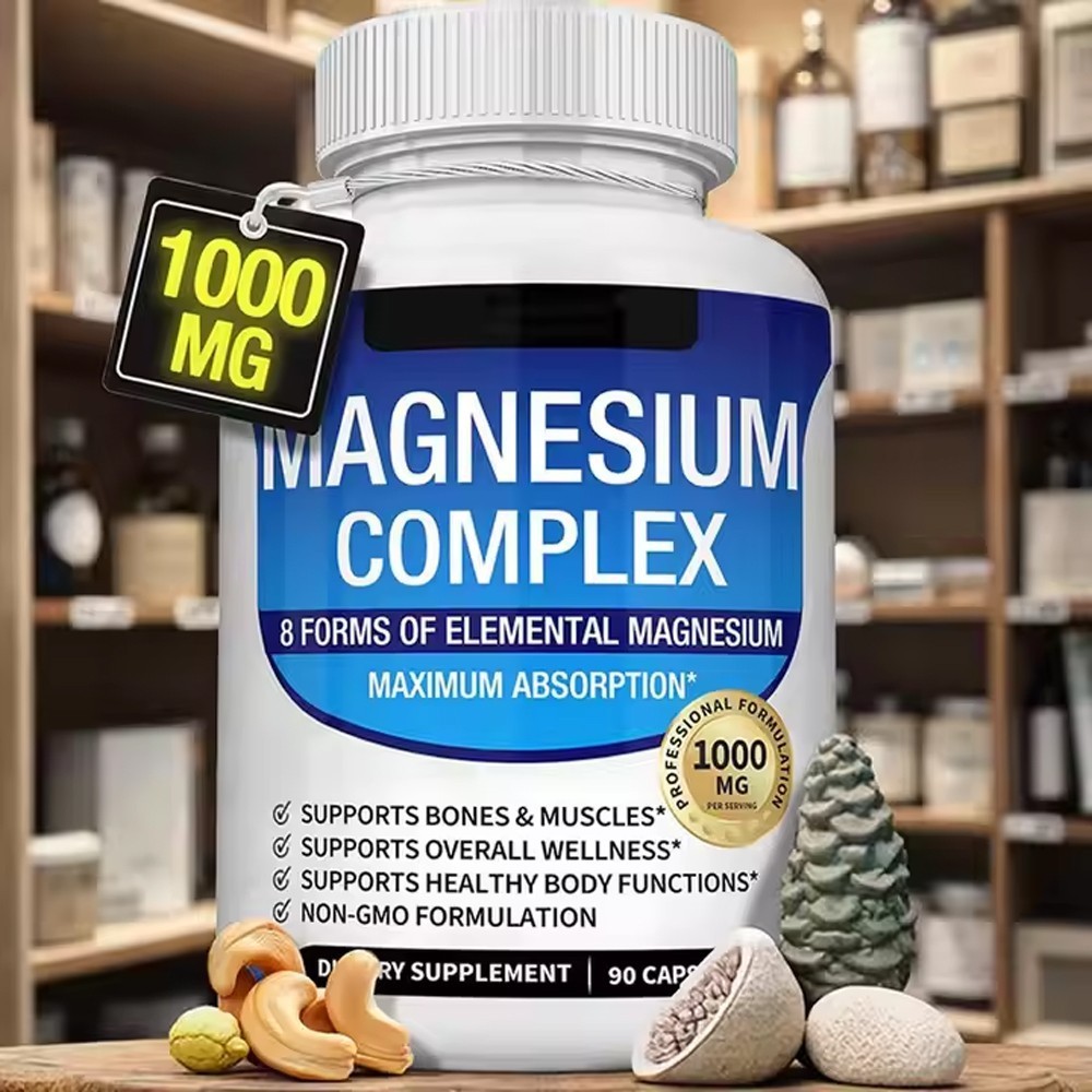 8in1 Magnesium Complex 1000mg Blood Sugar Blend Supplement Combo 90 Caps 1-5 Pcs