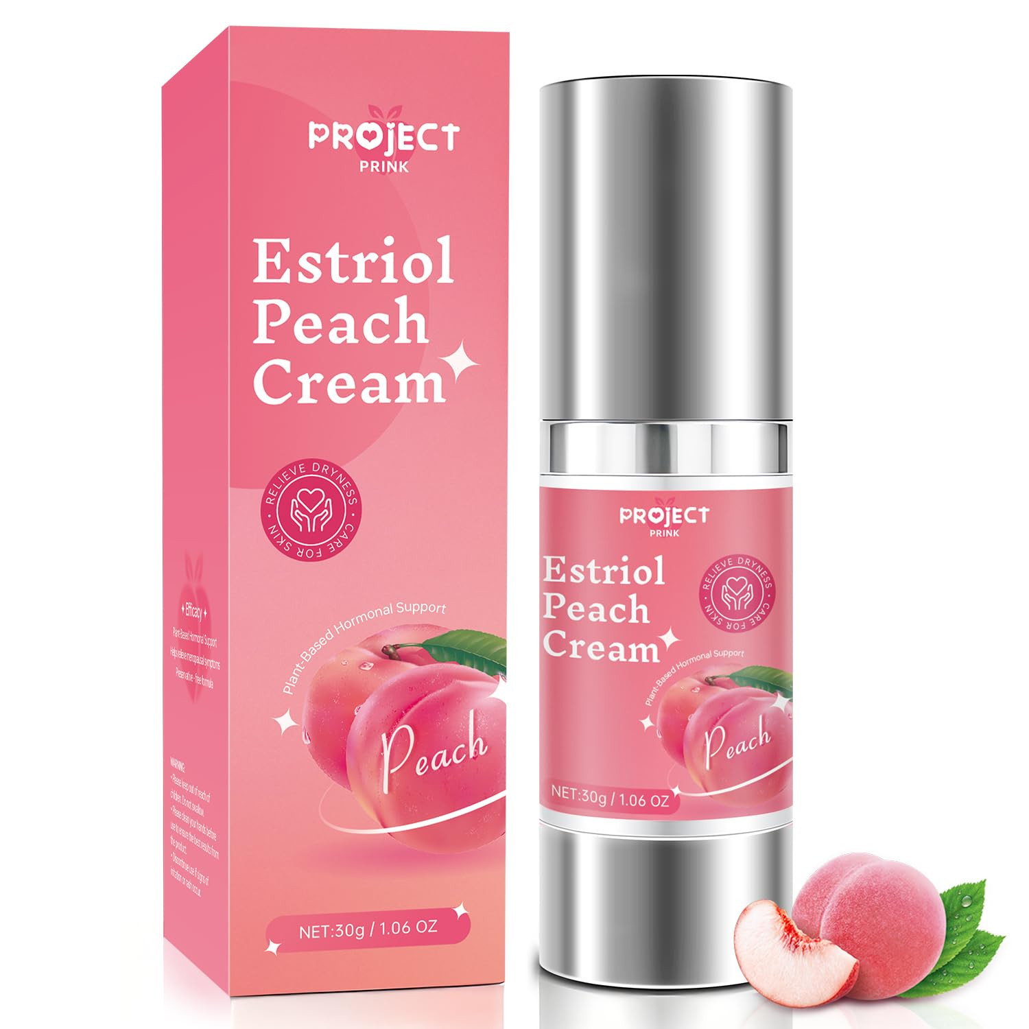 Silky Peach Cream for Women, Vaginal Estrogen Cream for Women Hormone Balance, R