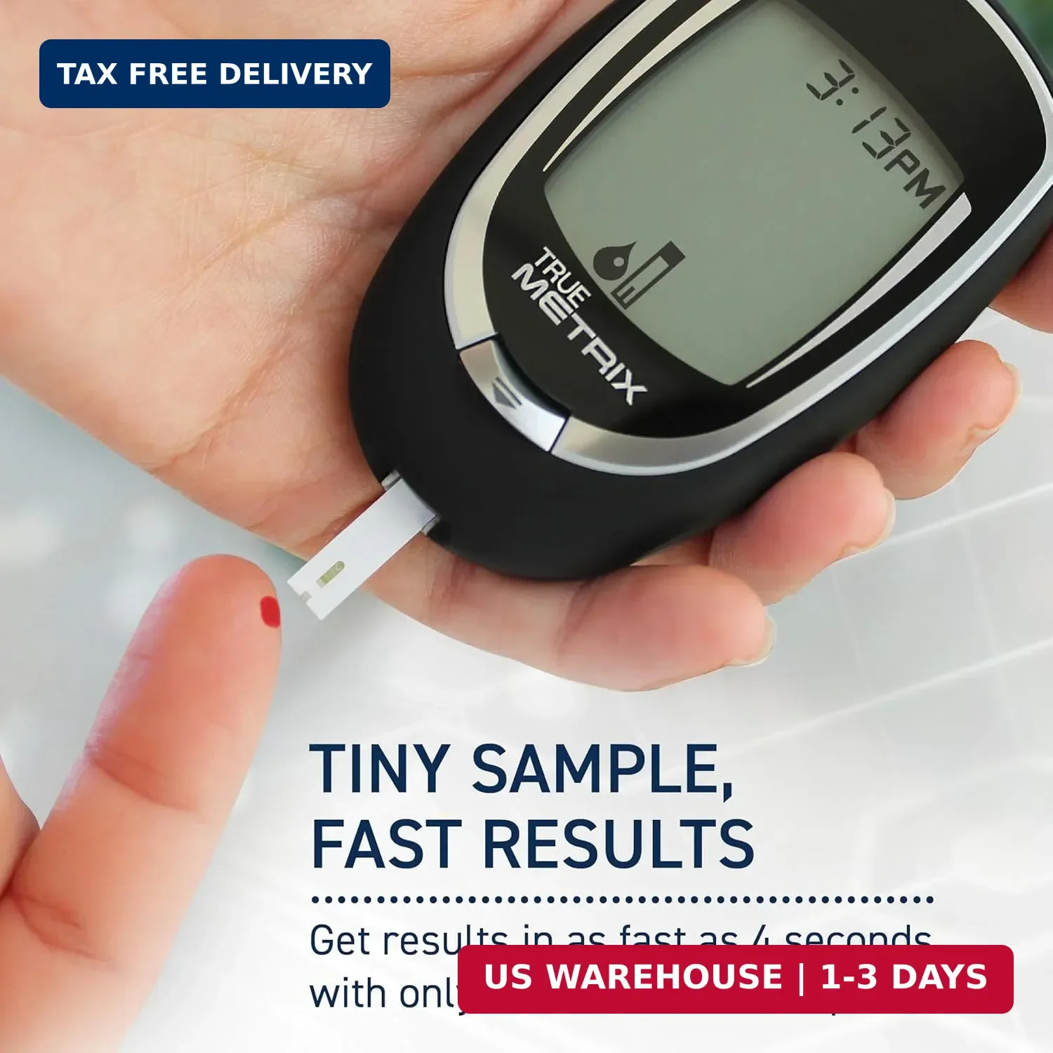TRUE METRIX Blood Glucose Test Strips 50 Count Self Monitoring Diabetes