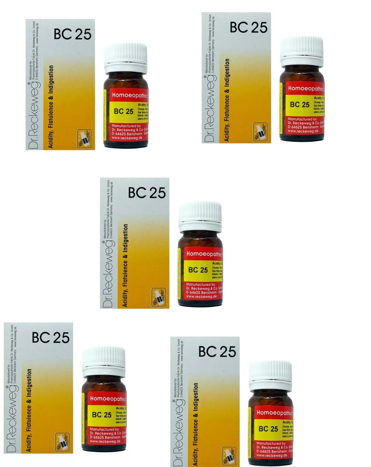 Dr. Reckeweg BC 25 Indigestion Homeopathy Remedy 20g X 5 Pack Natural Wellness