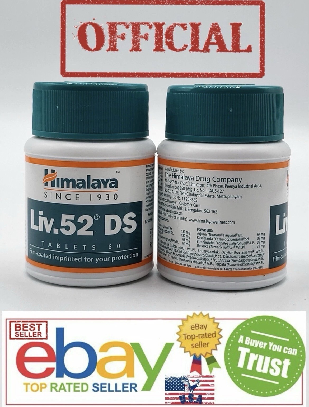 Original Himalaya Liv 100 tablets USA Official Vegetarian Botanical Herbs New