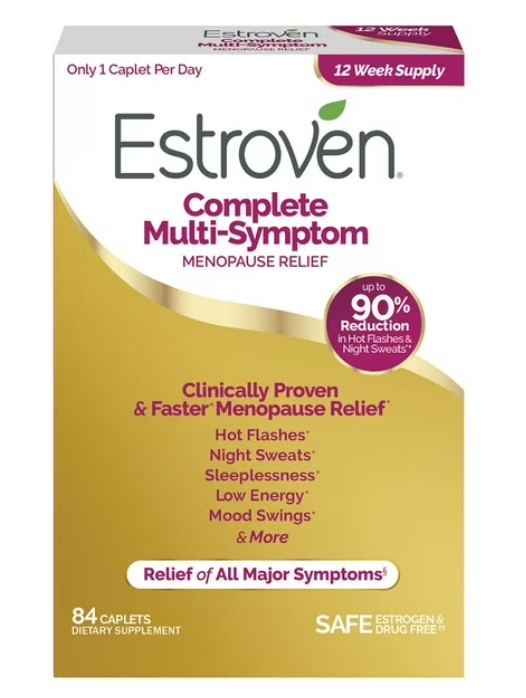 Estroven Complete Multi-Symptom Menopause Relief 84 Caplets Free Shipping 07/27