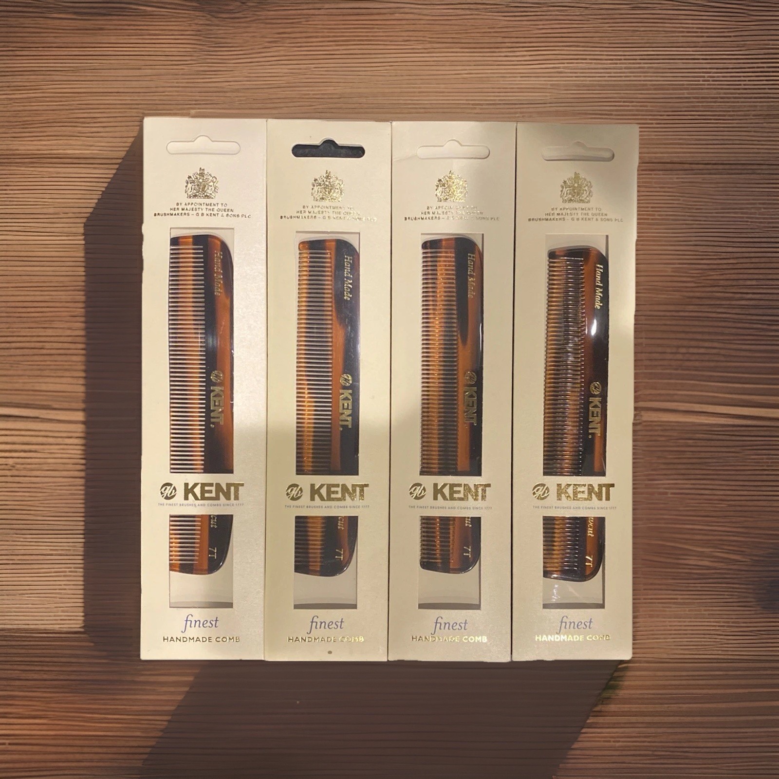 4x Kent 7T 5 1/2″ Hand-Made All Fine Teeth Pocket Comb for Hair Men & Women