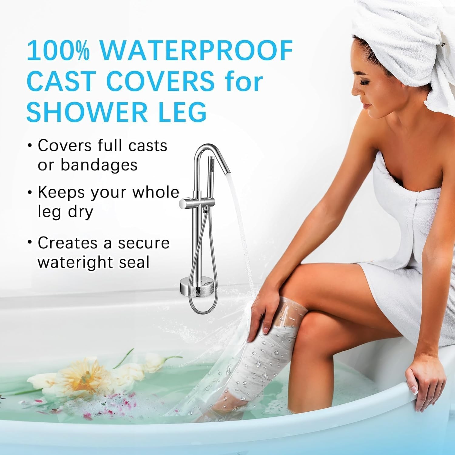 Waterproof Leg Cast Cover for Easy Showering – Non-Painful, Reusable Design