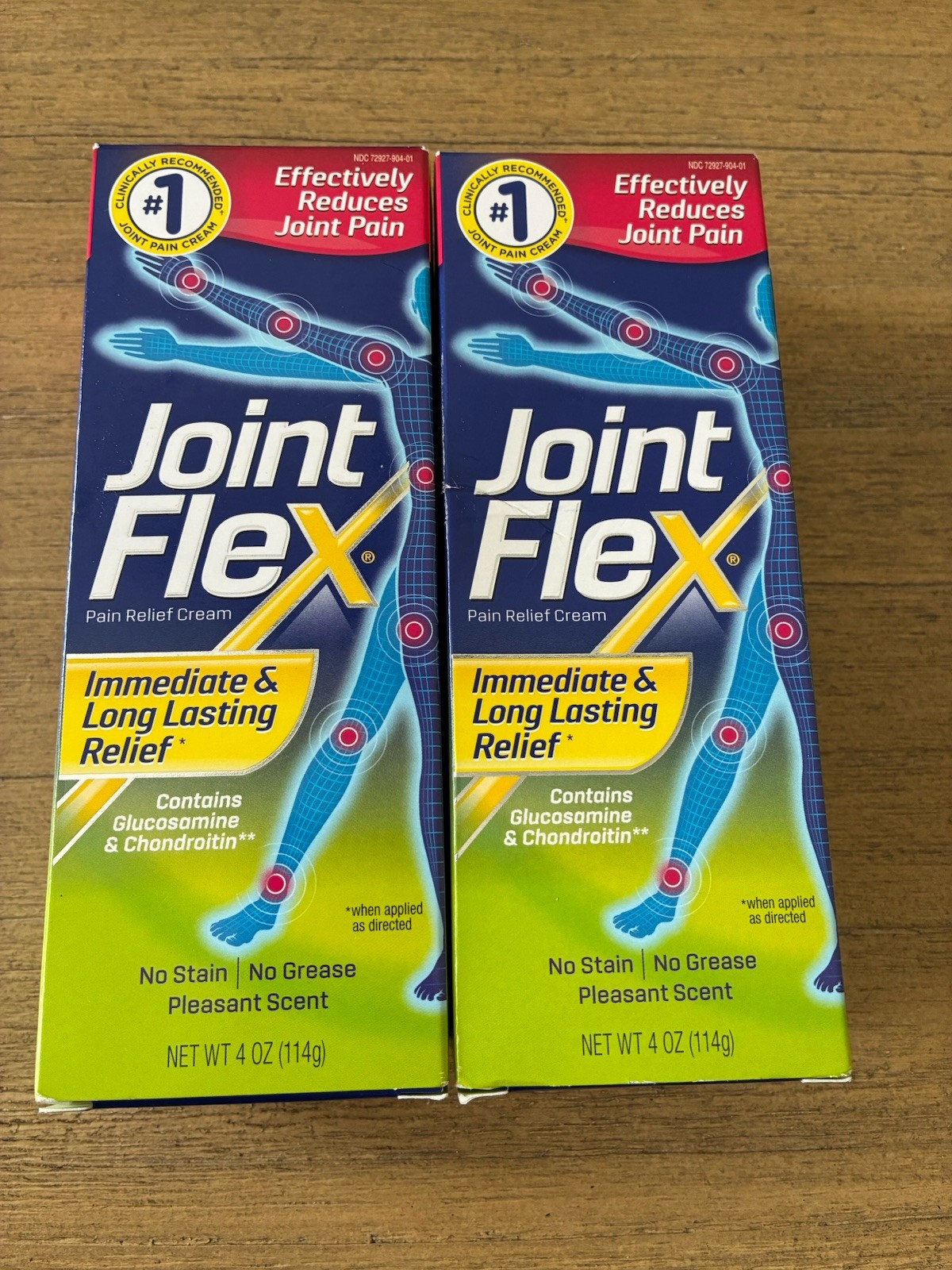 2 Joint Flex Arthritis Pain Relief Cream Knee Elbow Back Neck 4 Oz Each NEW