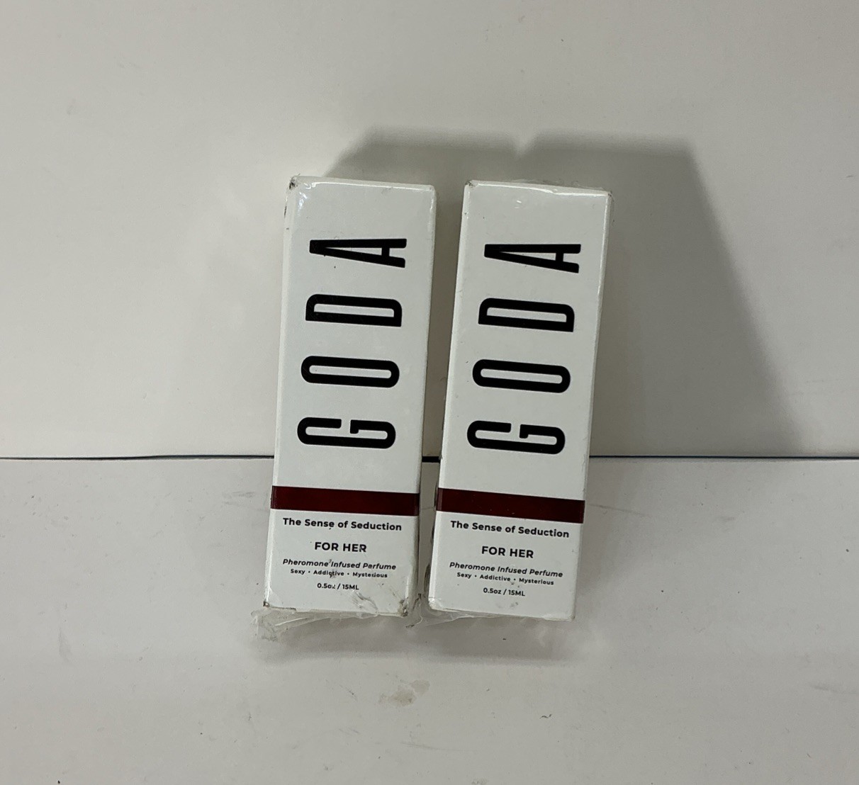 2 SEALED Goda For Her Pheromone Infused Perfume 0.5 fl oz 15ml Vegan Jasmine