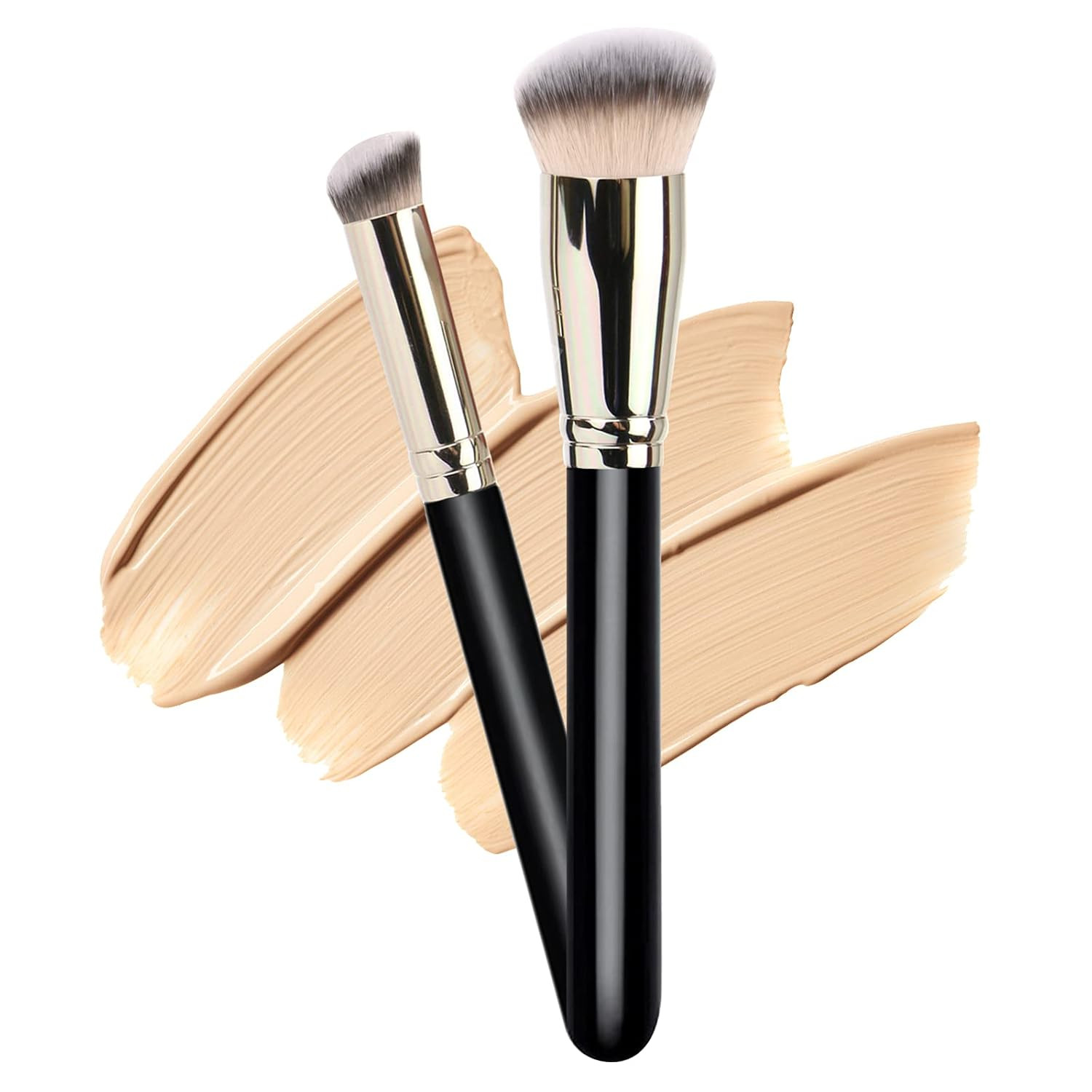 Makeup Brushes Pro Foundation Brush and Flawless Concealer Brush Perfect for An