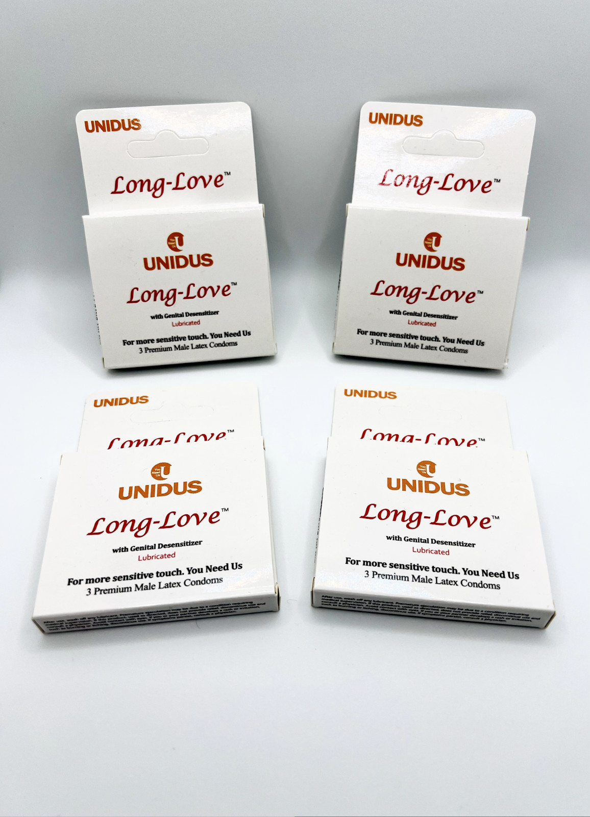 Unidus Long Love Climax Control Condoms Delay – Benzocaine Cream (12 Condoms)