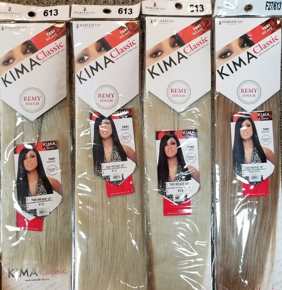 Harlem 125 Human Quality Hair for Weaving KIMA CLASSIC YAKI (blonde colors)