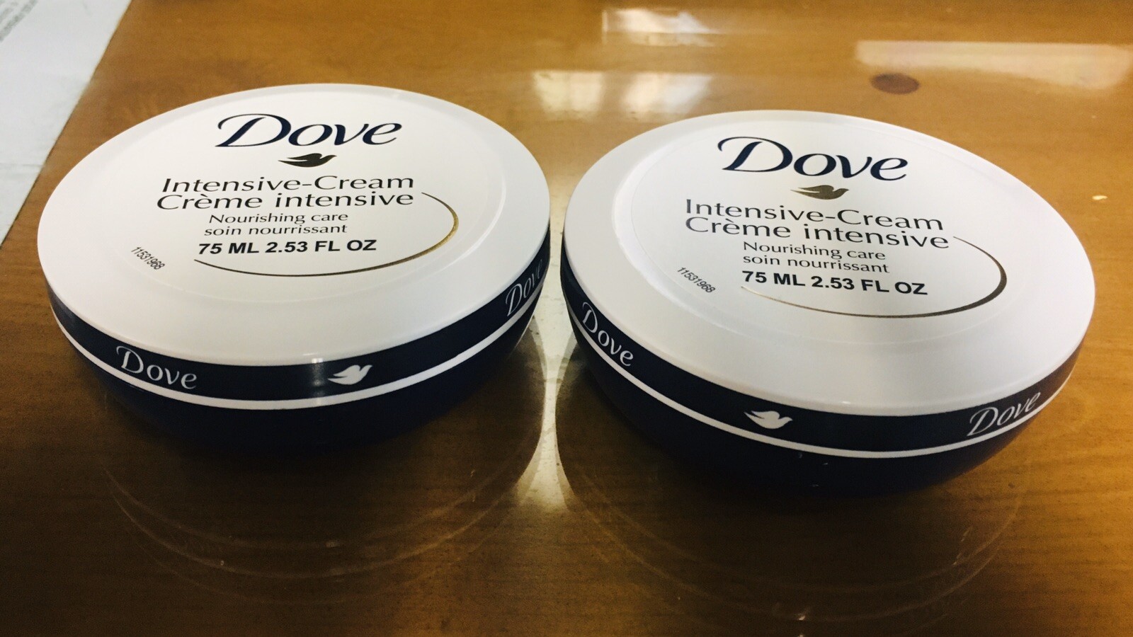 Dove Intensive Cream Nourishing Care 2.53 fl oz Flat Jar. Lot of 2. A+Seller