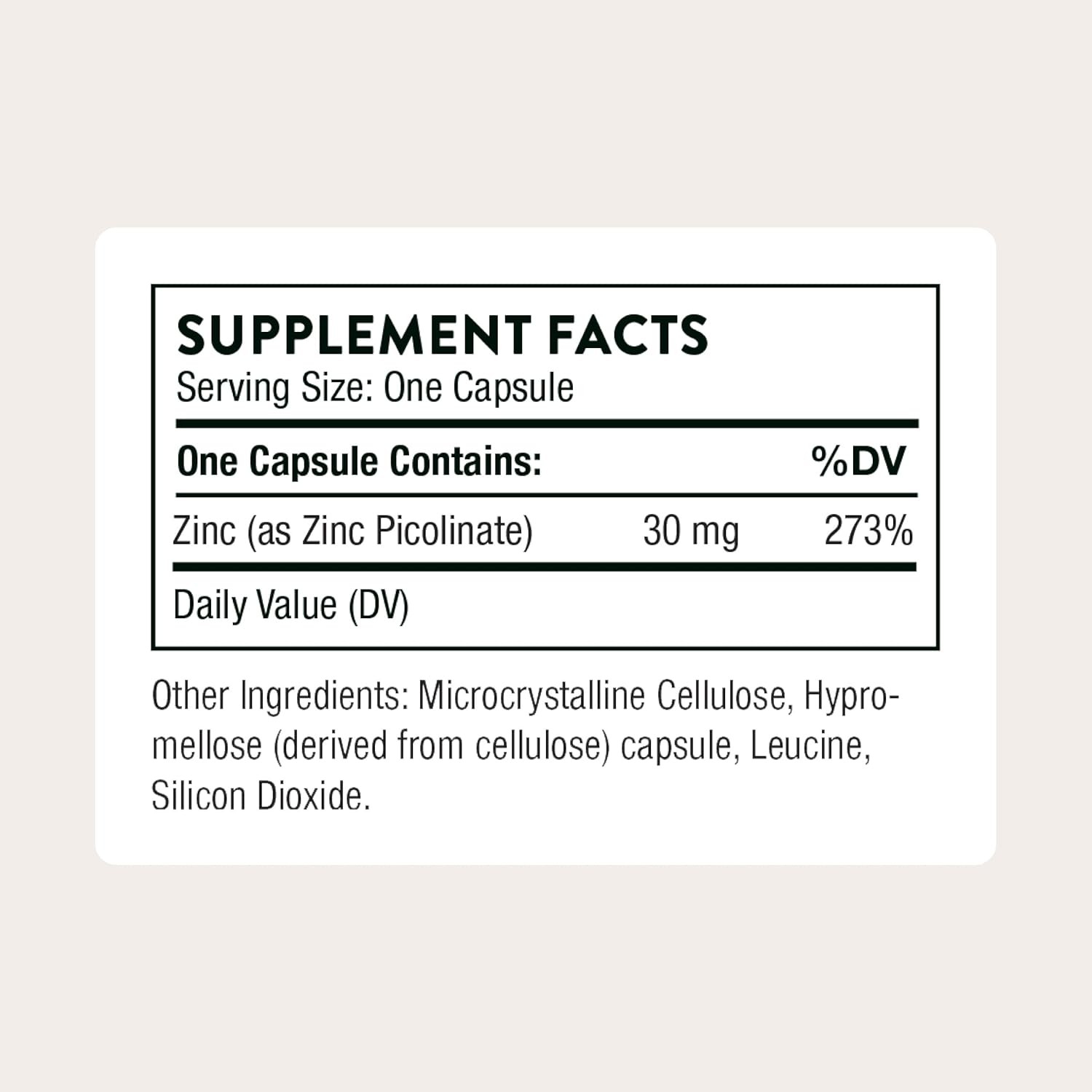 Zinc Picolinate 30 mg – Well-Absorbed Zinc Supplement for Growth and Im