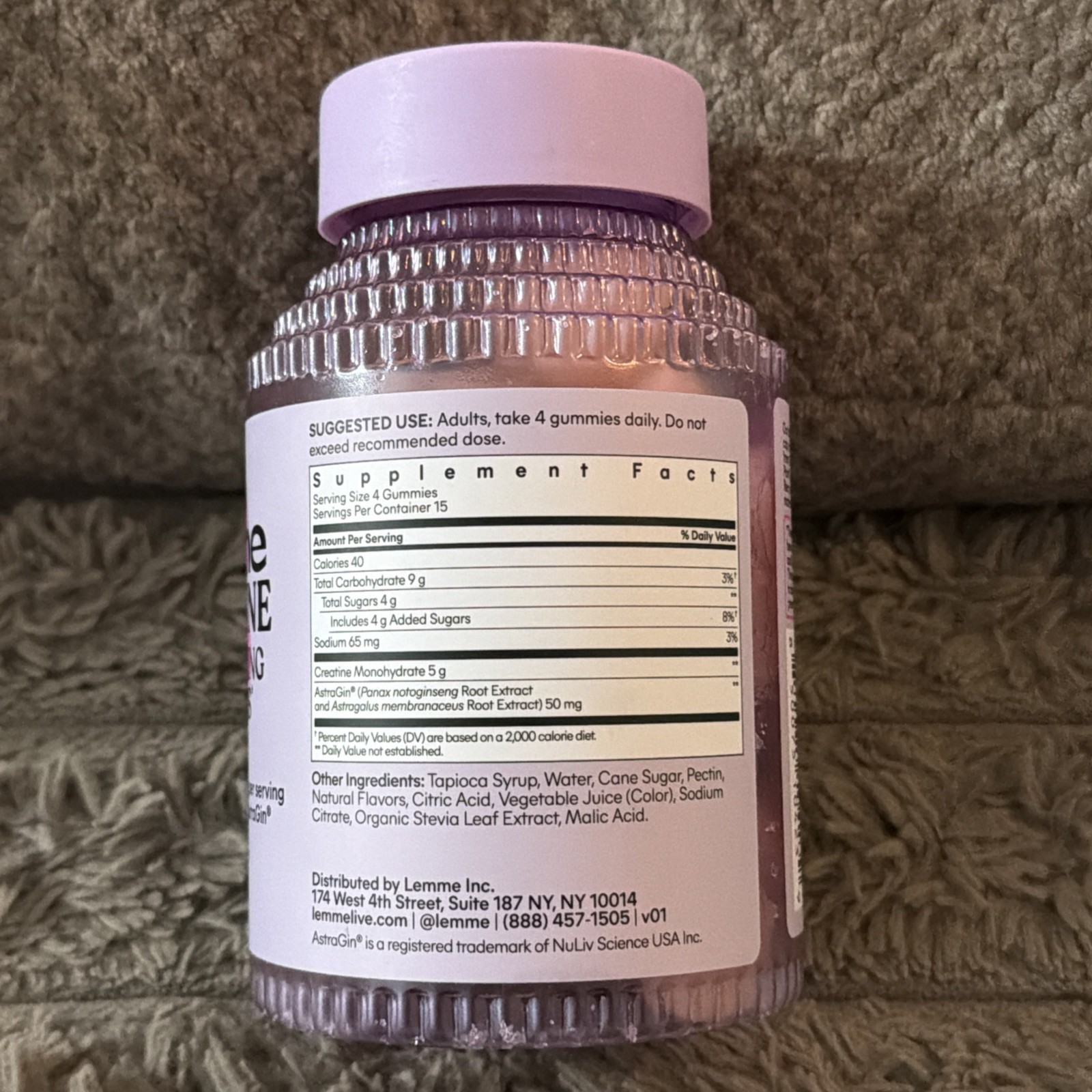 Lemme Creatine: Body Toning Gummies 60 Gummies – 11/2027 fresh!
