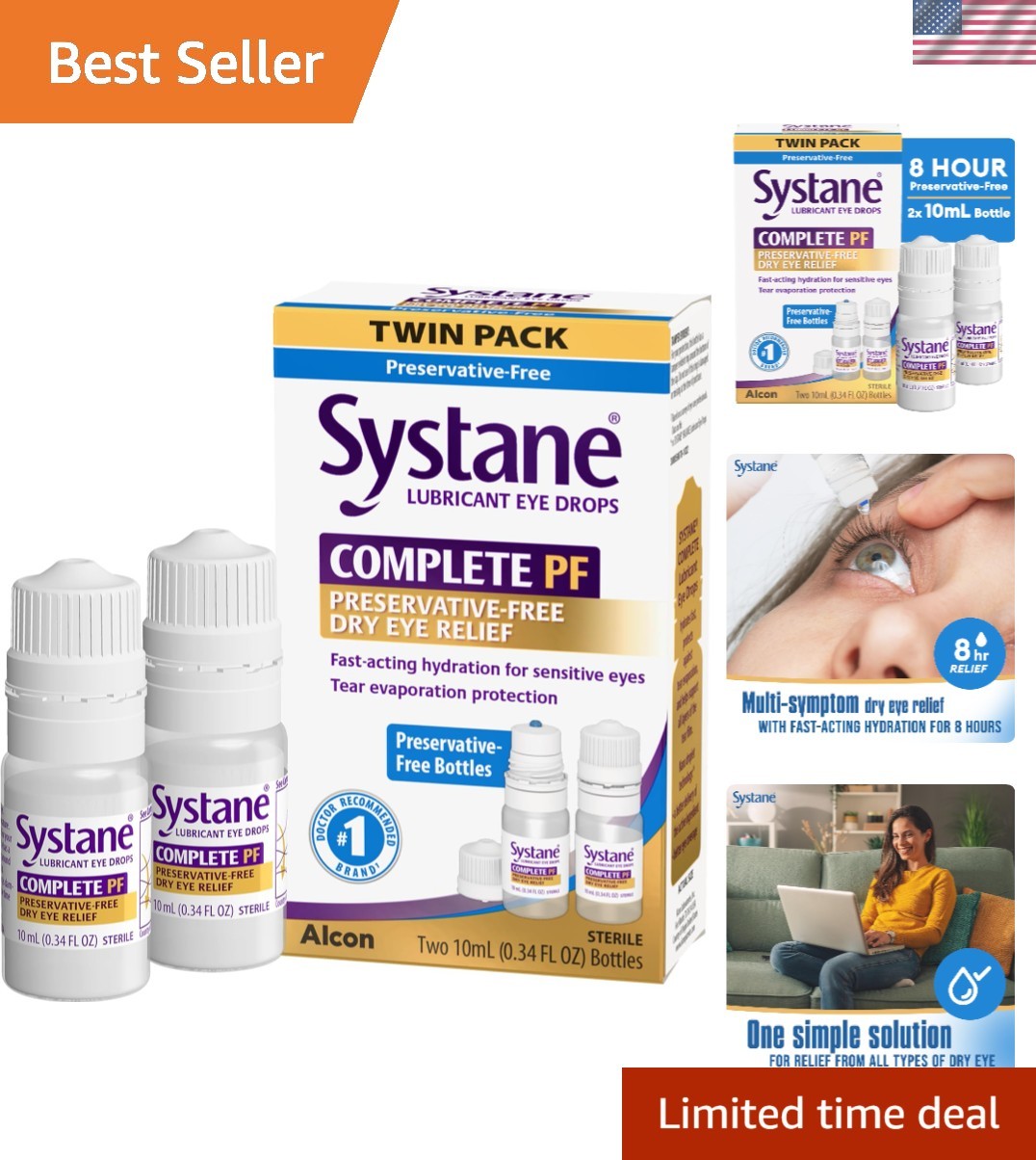 Rejuvenate Your Eyes with COMPLETE PF Multi-Dose Dry Eye Drops, 2 Count Bottles