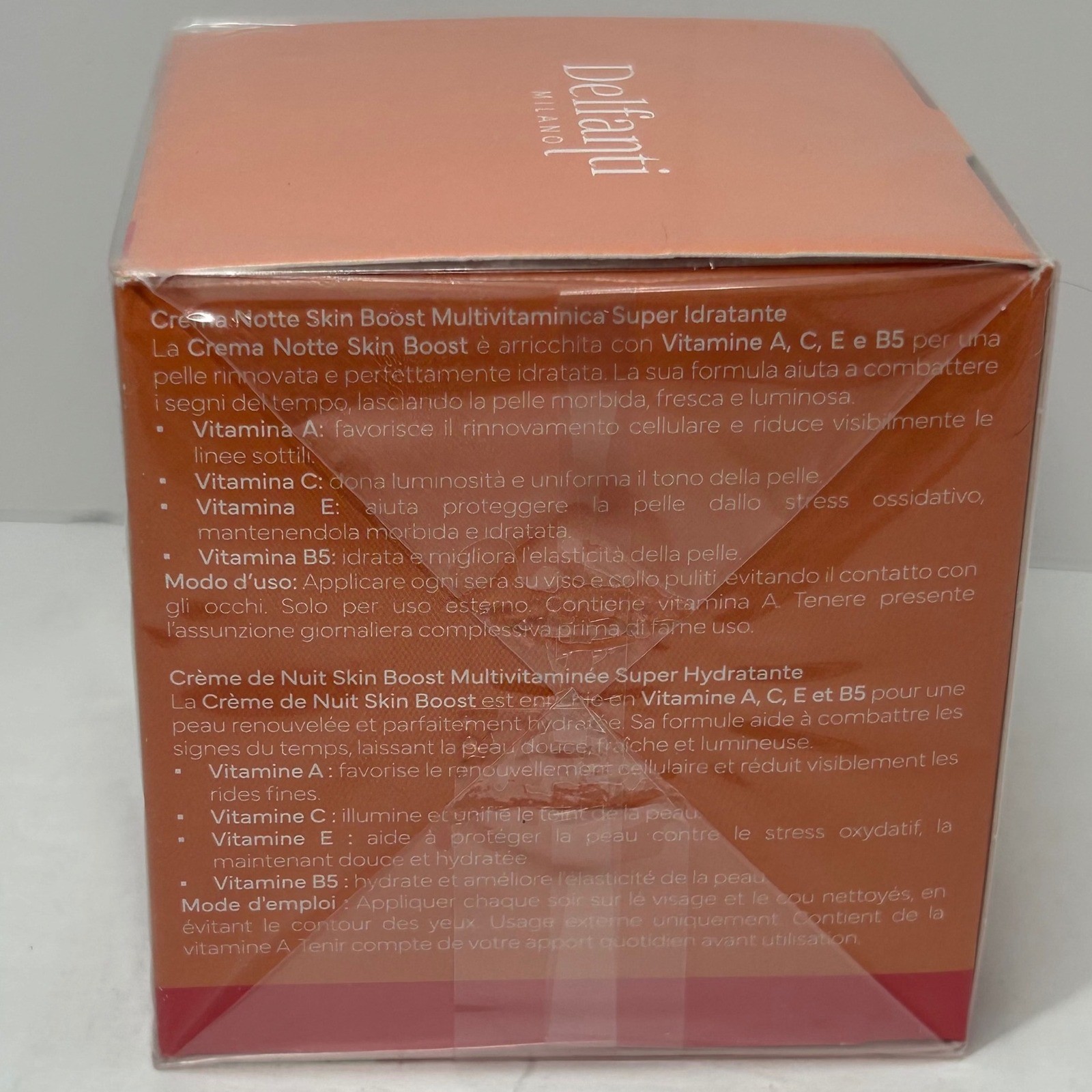Delfanti Milano Skin Boost Multi Vitamin Night Cream Super Hydrator 1.7oz Italy