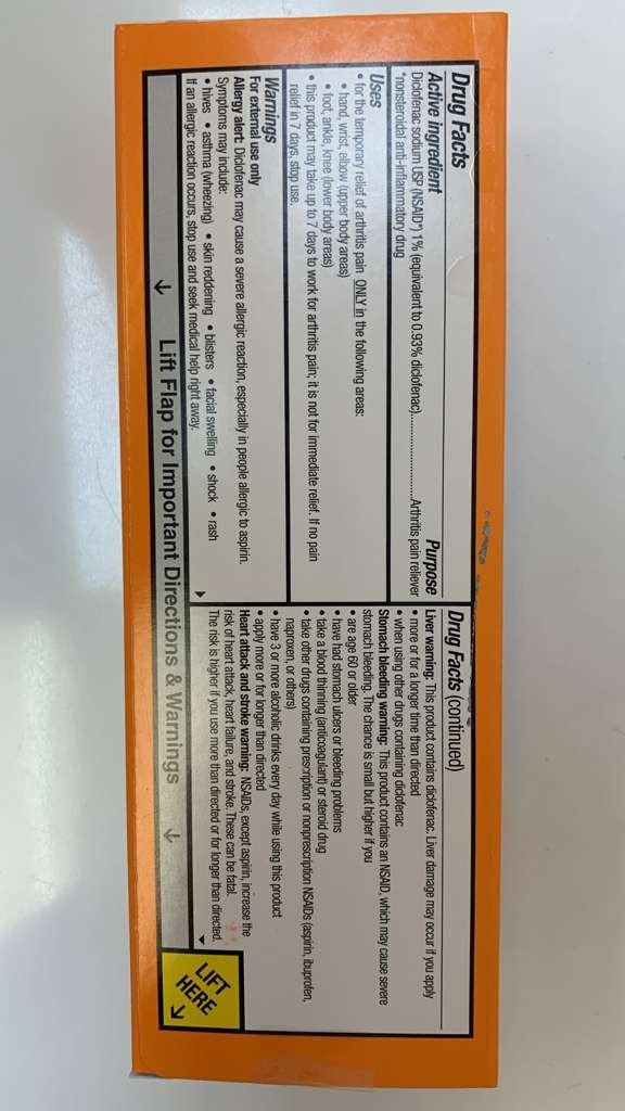 Arthritis Pain Reliever Auro Dicclofenac SodiumTropical Gel 3.53 oz/100 g