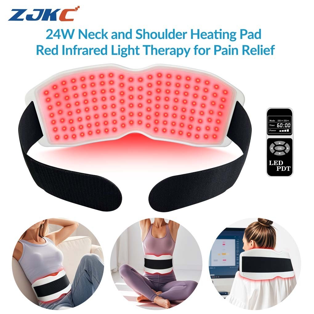 3 in 1 LED Red Light Therapy Pad Belt 660nm 850nm 940nm 24W for Back Waist