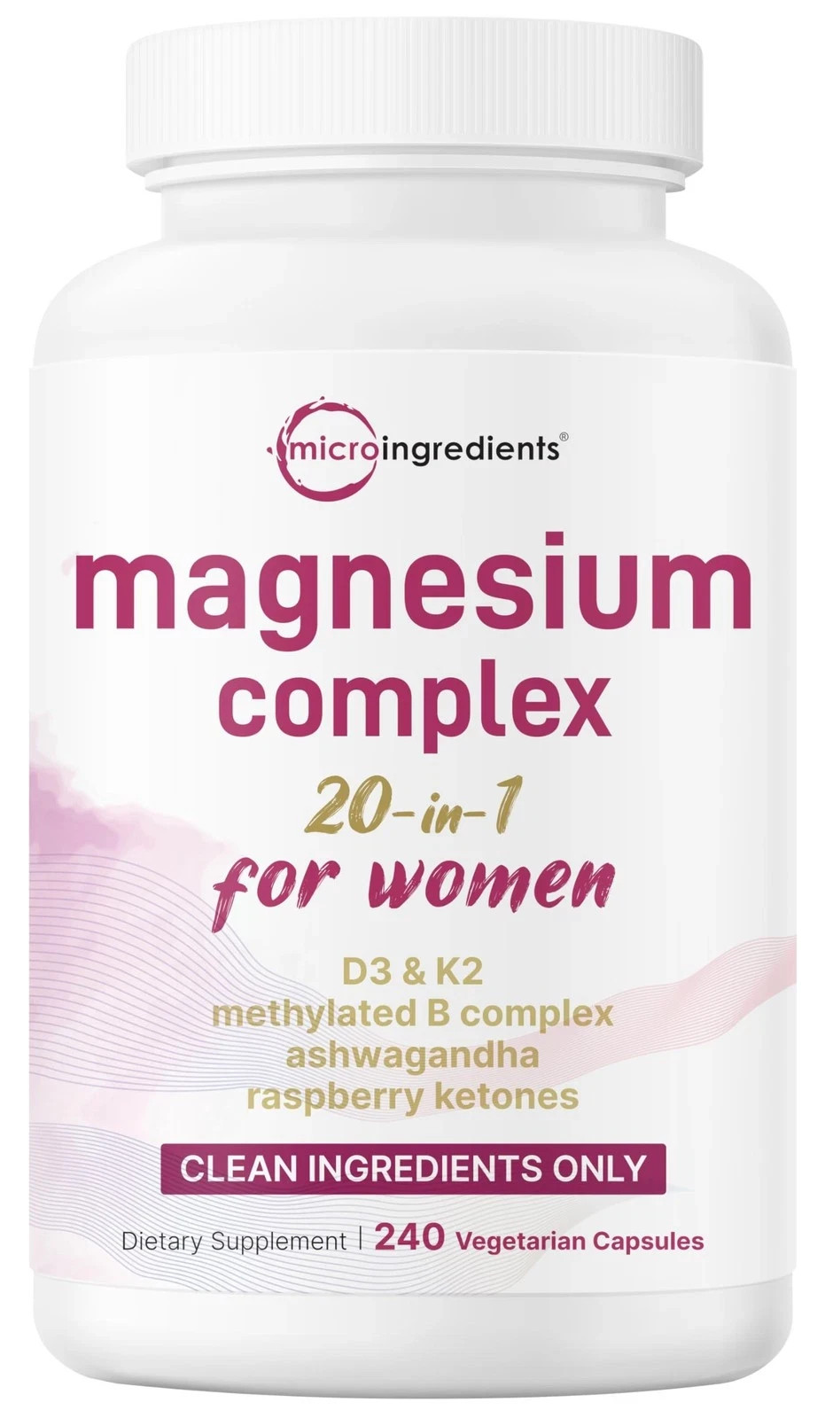 Magnesium 20-in-1 Complex for Women – 240 Veggie Caps, Bone & Sleep Support