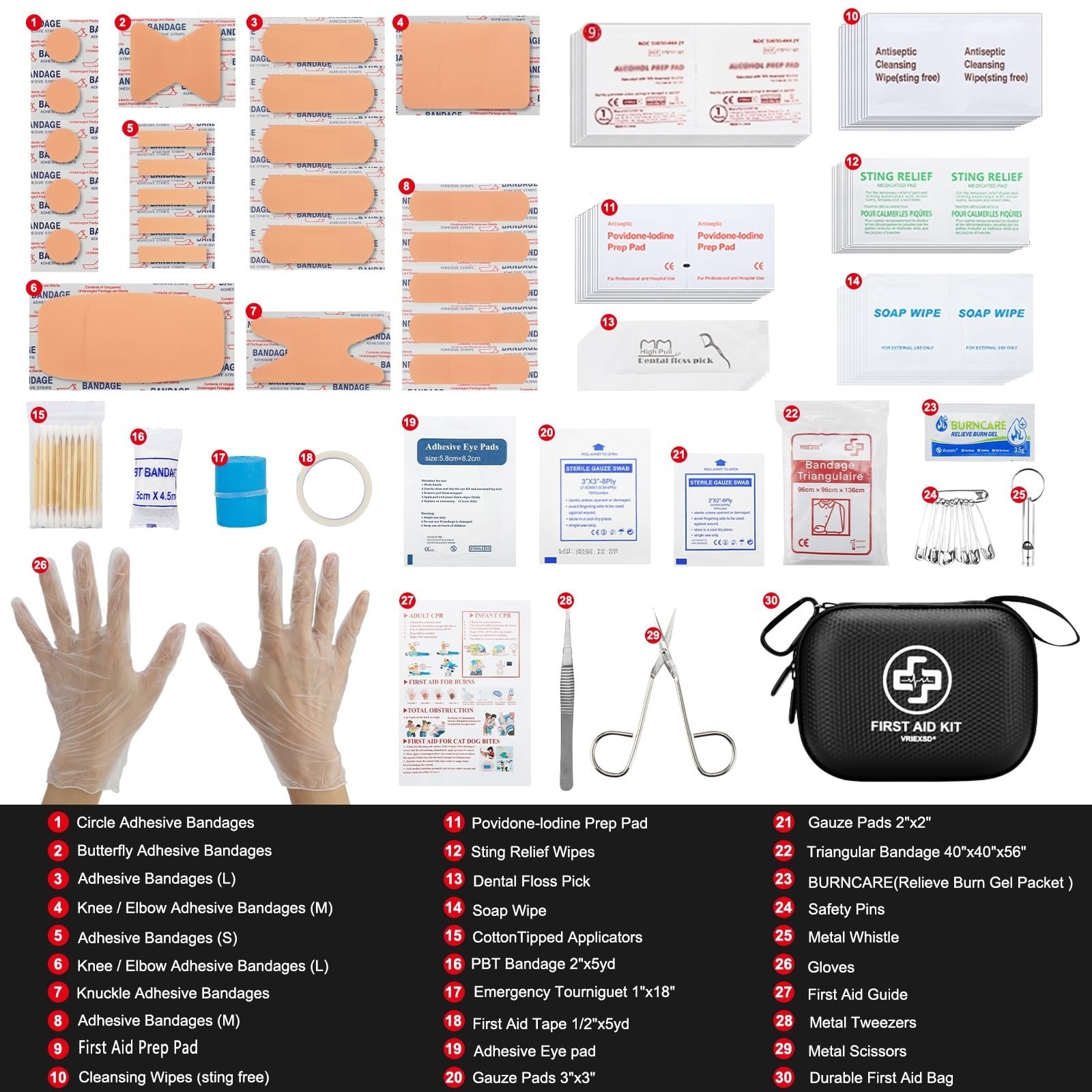 Mini First Aid Kit – 150 Piece Waterproof Medical Kit for Home & Travel