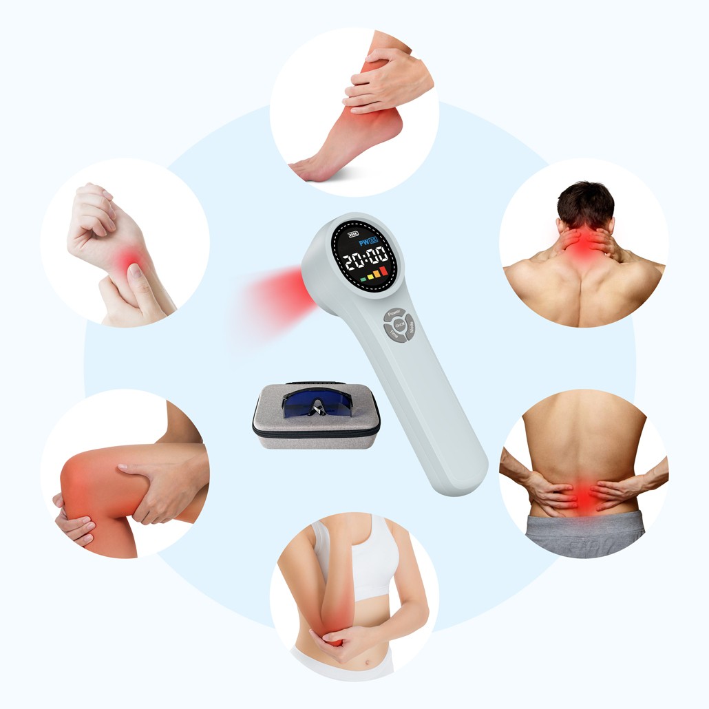 1760mW Home LLLT Cold Laser Therapy Device for Wound Healing 660nm+810nm+80nm