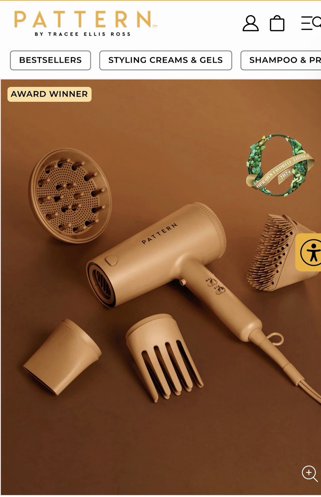 PATTERN The Pattern Blow Dryer Standard Electric Hair Dryer Beige Unisex Adults