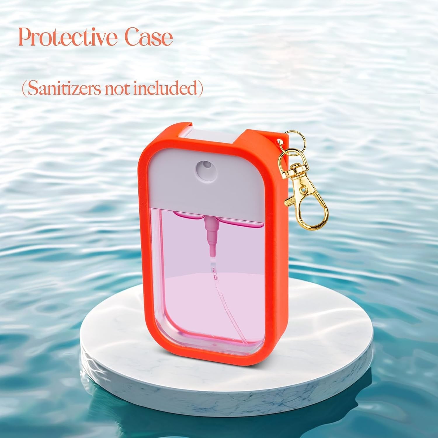 Flexible Silicone Case for Touchland Sanitizer – Enhanced Protection in Orange