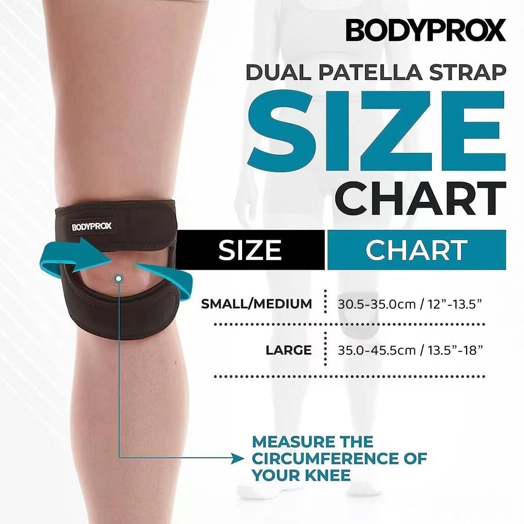 Bodyprox Patellar Tendon Knee Strap Adjustable Neoprene Brace Pain Relief LARGE